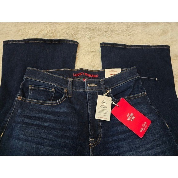 Lucky Brand Stevie Flare Denim Jeans 10 30A Dark Wash NWT Advanced Stretch Retro
