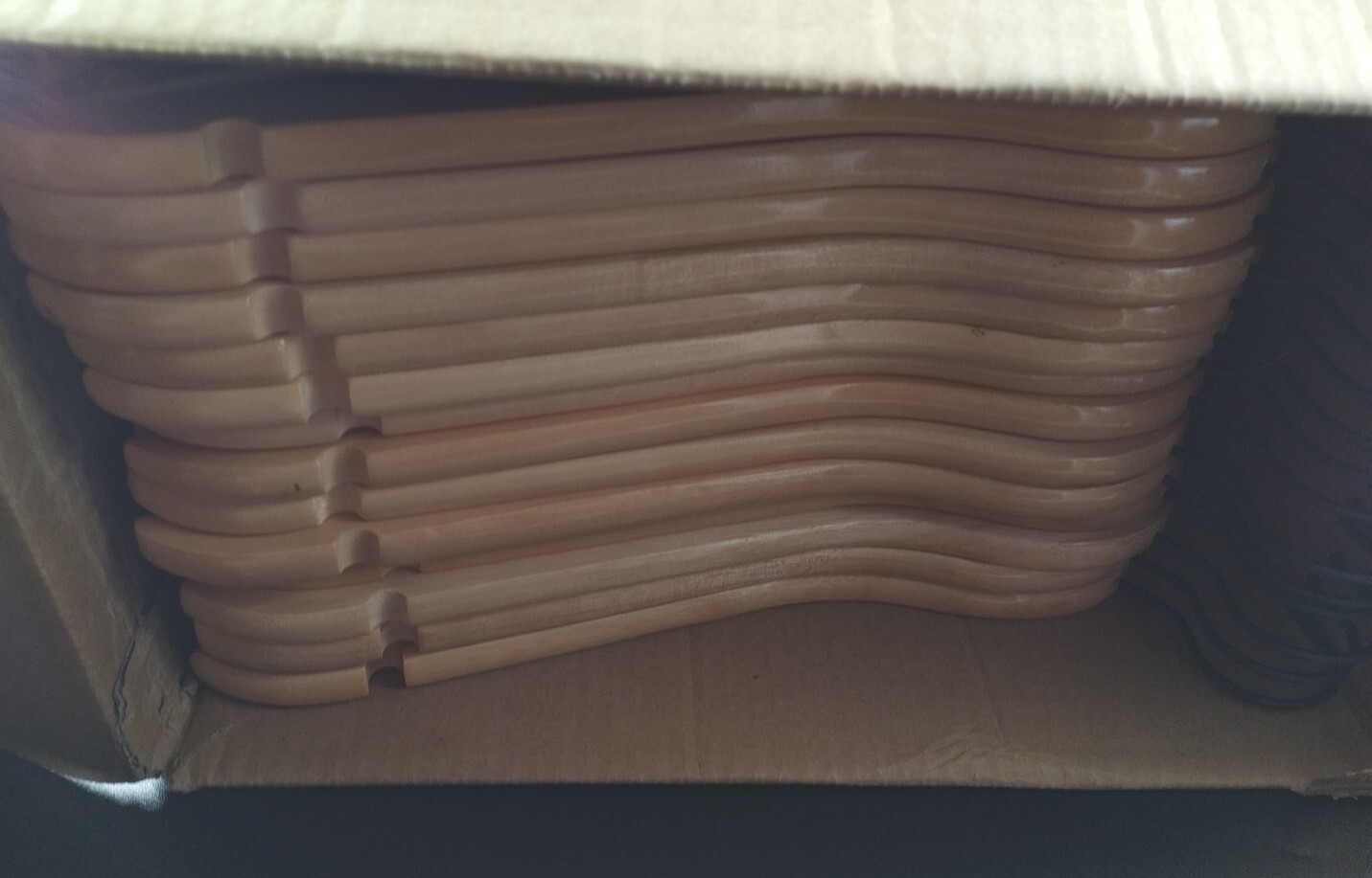 Wooden Clothes Hangers Set Of 15 NIB Good Quality Hangers Natural Wood JS Home