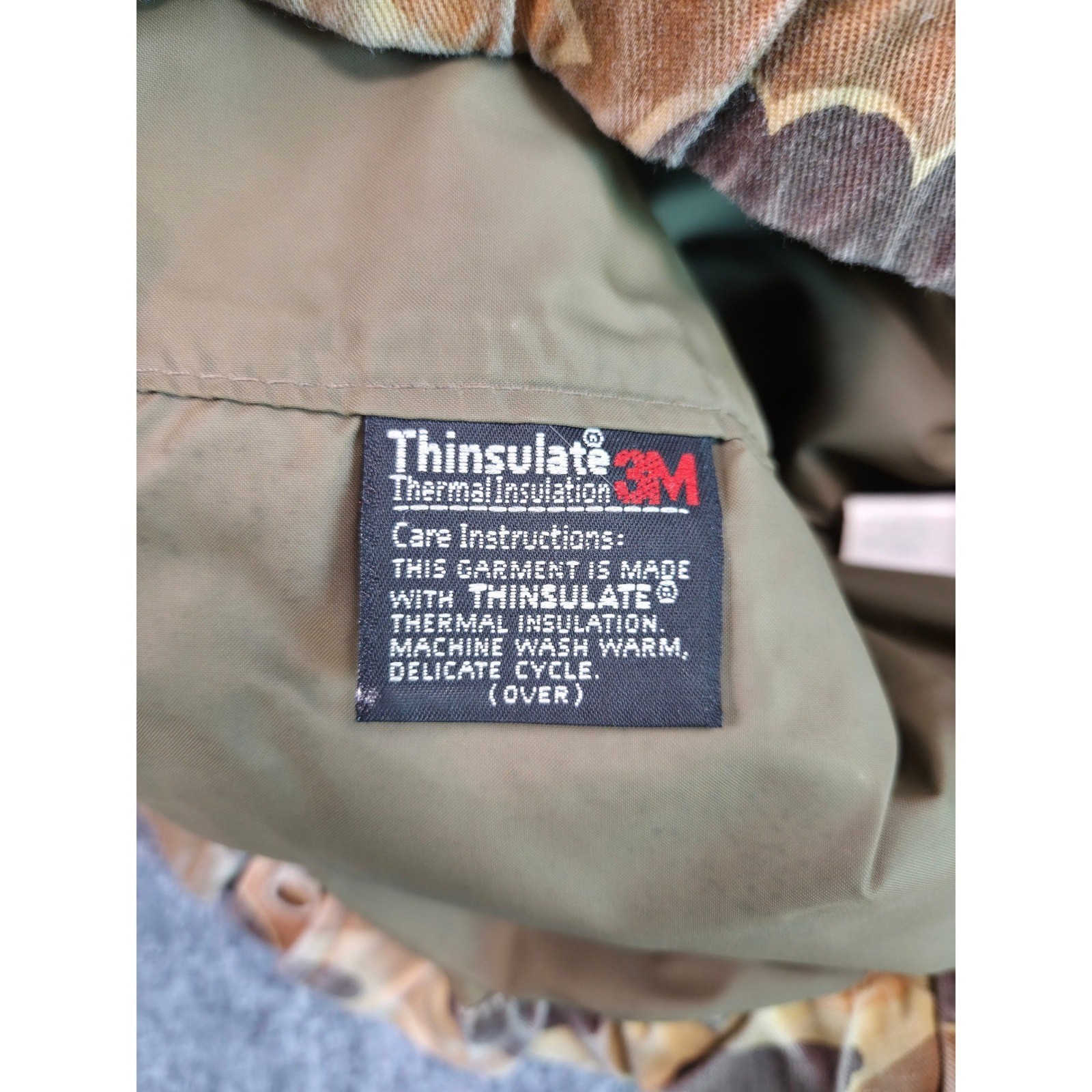 Vintage Columbia Jacket Mens L Brown Duck Camo waterproof thinsulate Made in USA