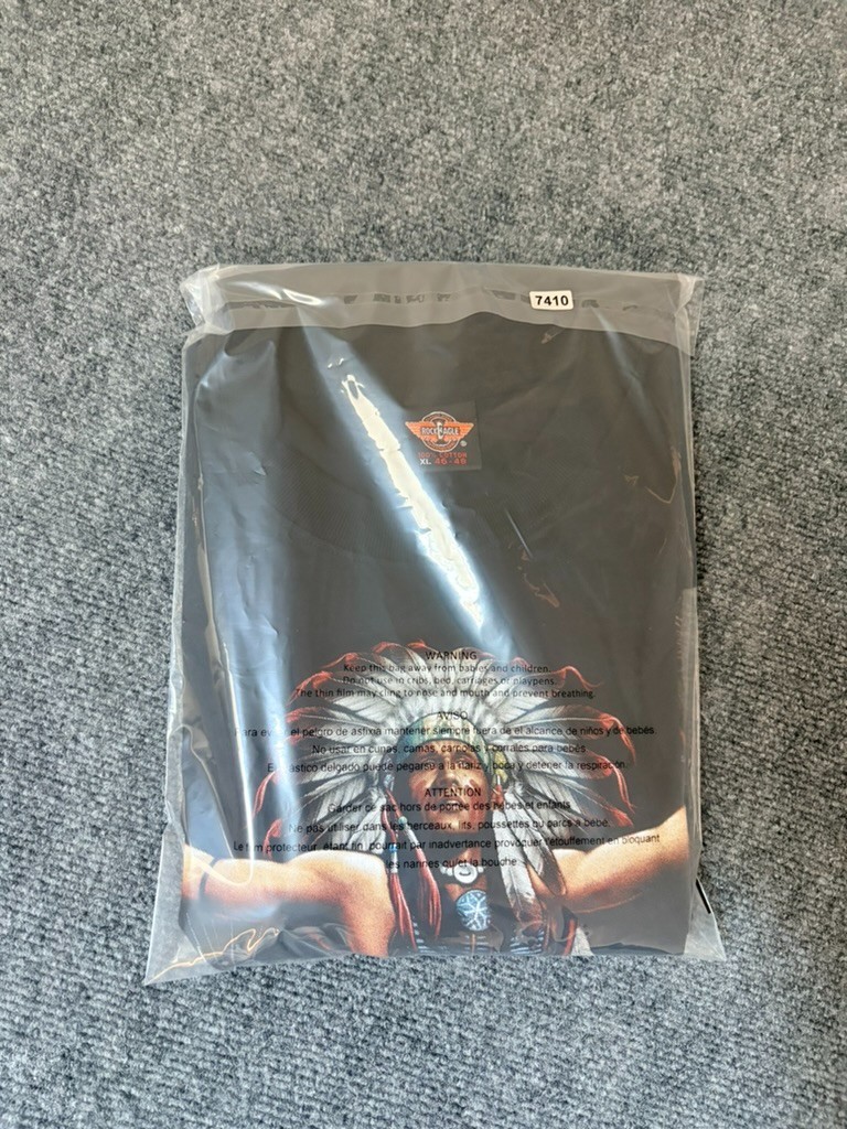 VTG Rock Eagle Native American Double Graphic TShirt Men’s Single Stitch Size XL