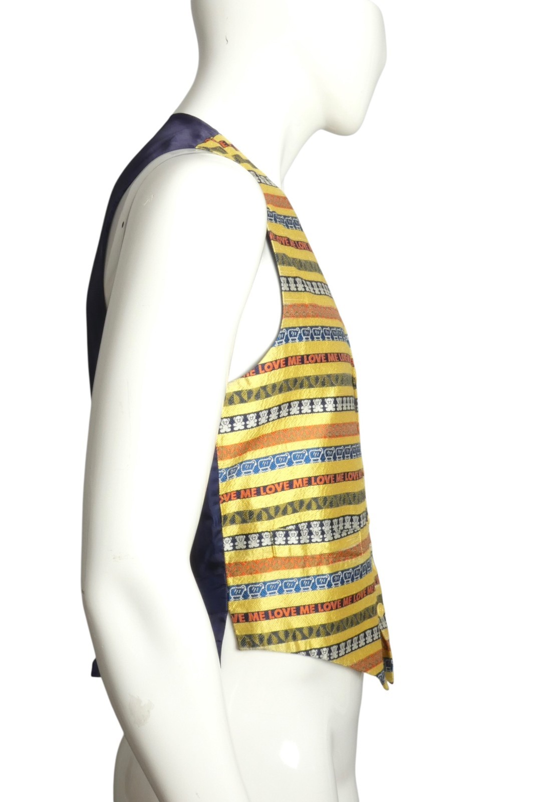 MOSCHINO CHEAP AND CHIC – 1990s Novelty Stripe Silk Brocade Vest, Size-Small