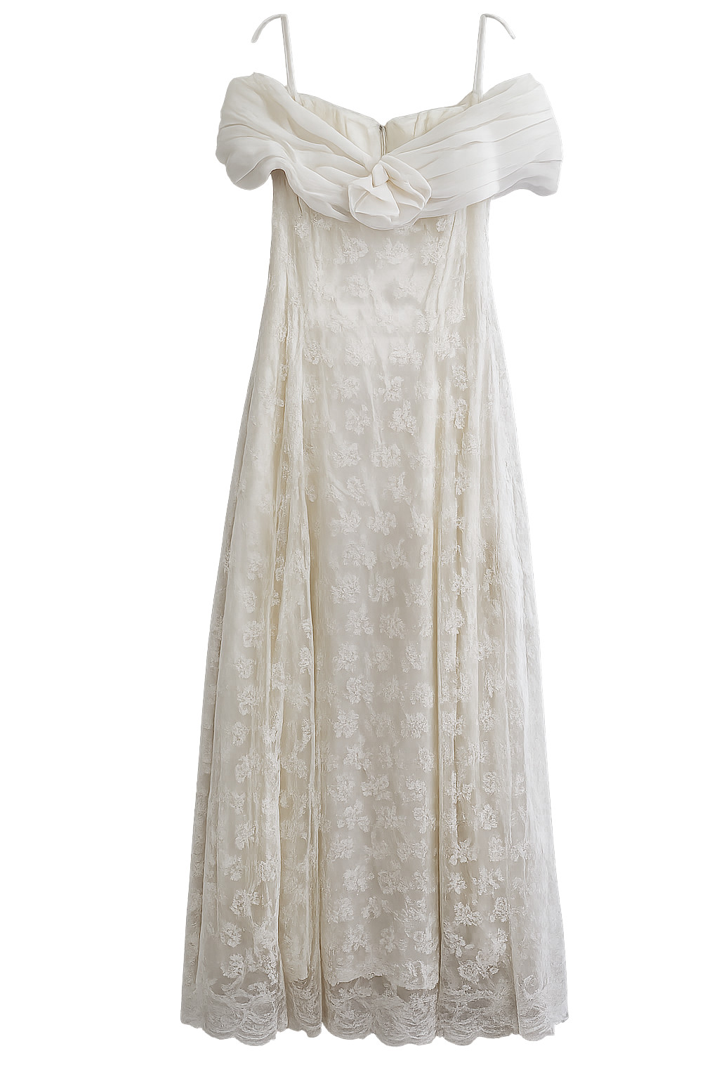 Vintage Scott McClintock Lace Off Shoulder Formal Gown Dress USA Size 10 Vintage