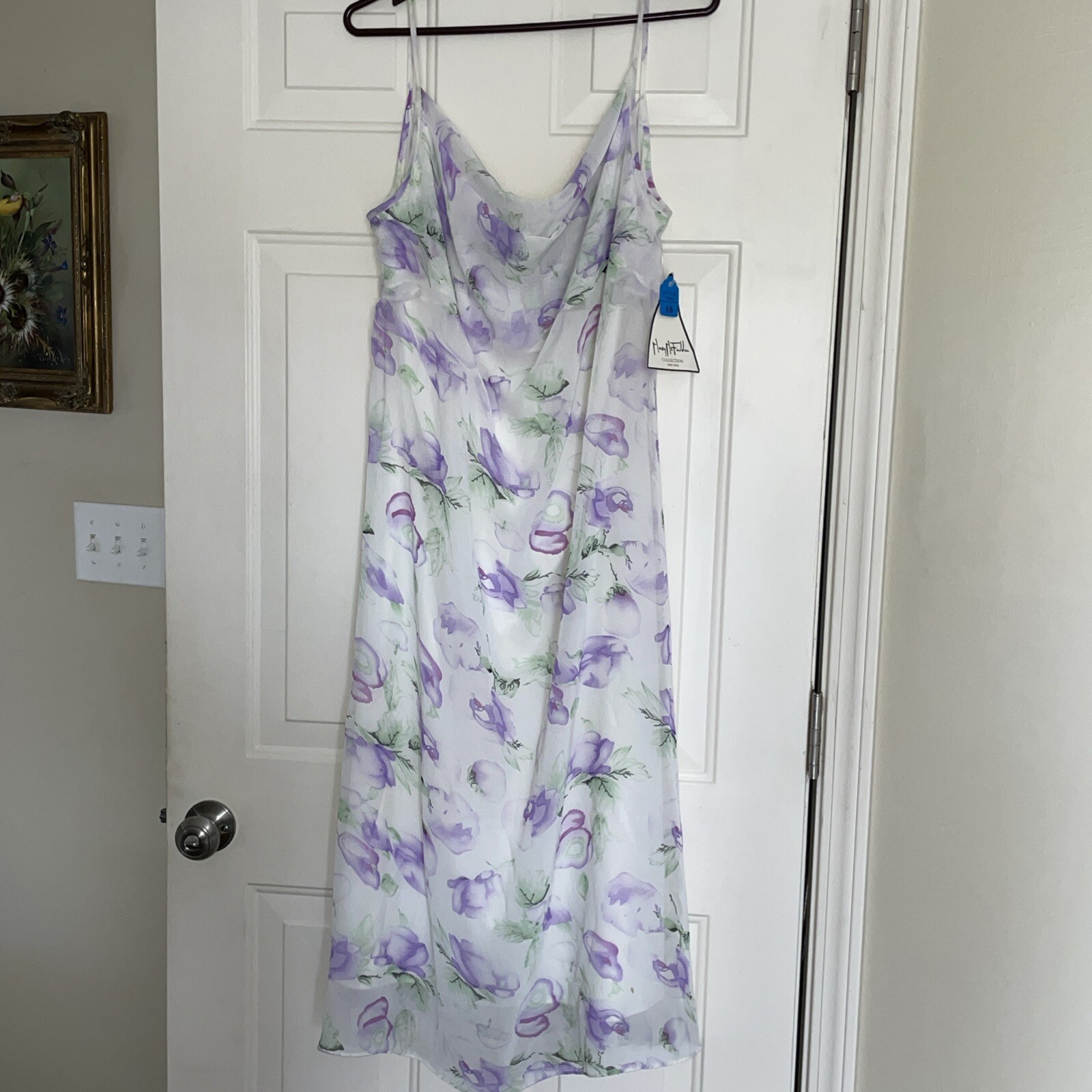 Vintage Mary McFadden Floral Nightgown Sleep Dress Size 16 Made In USA NWT
