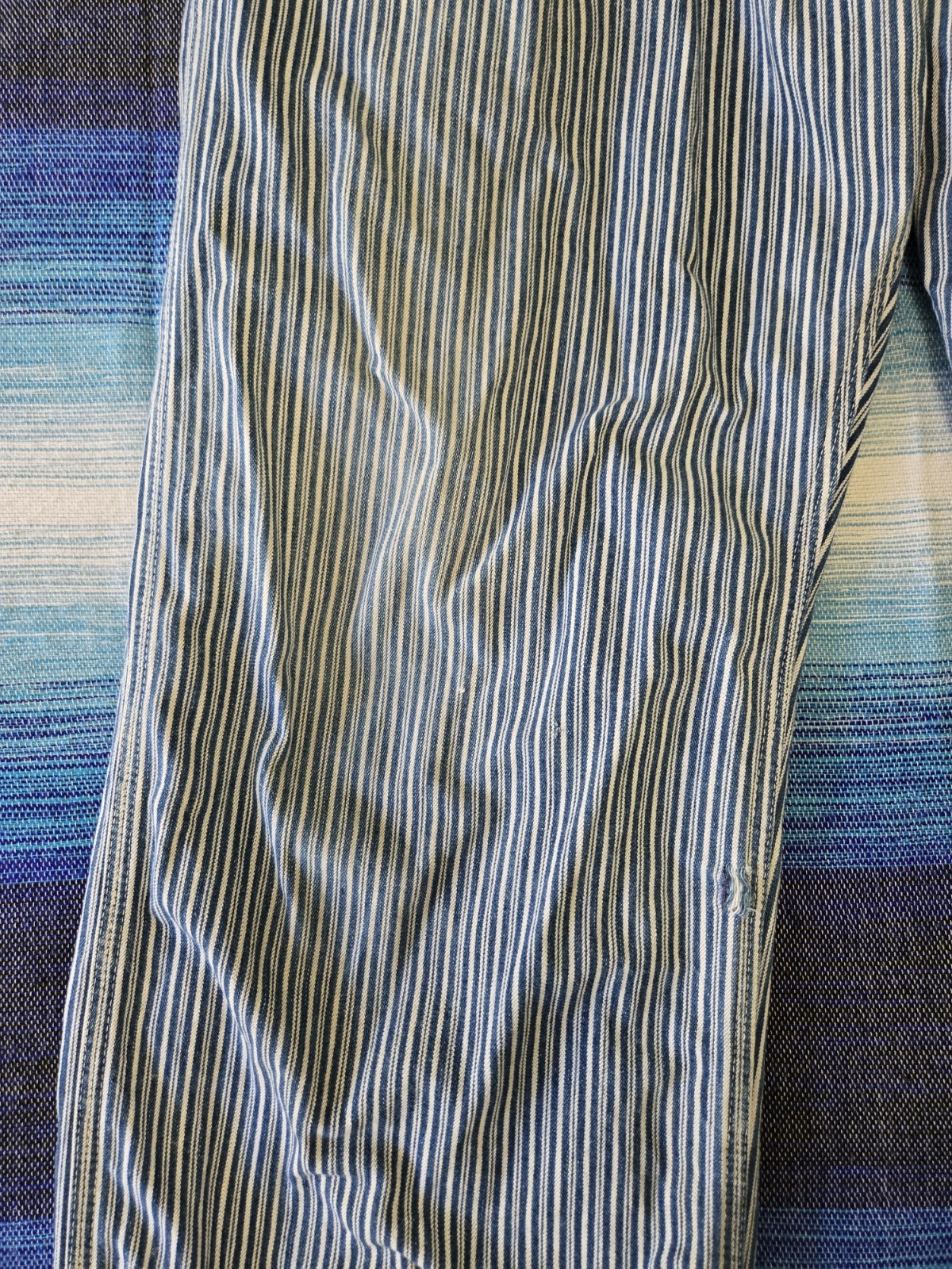 VTG 1970s Penneys Big Mac SquareBak Liberty Stripe Sanforized Overalls, 46×29