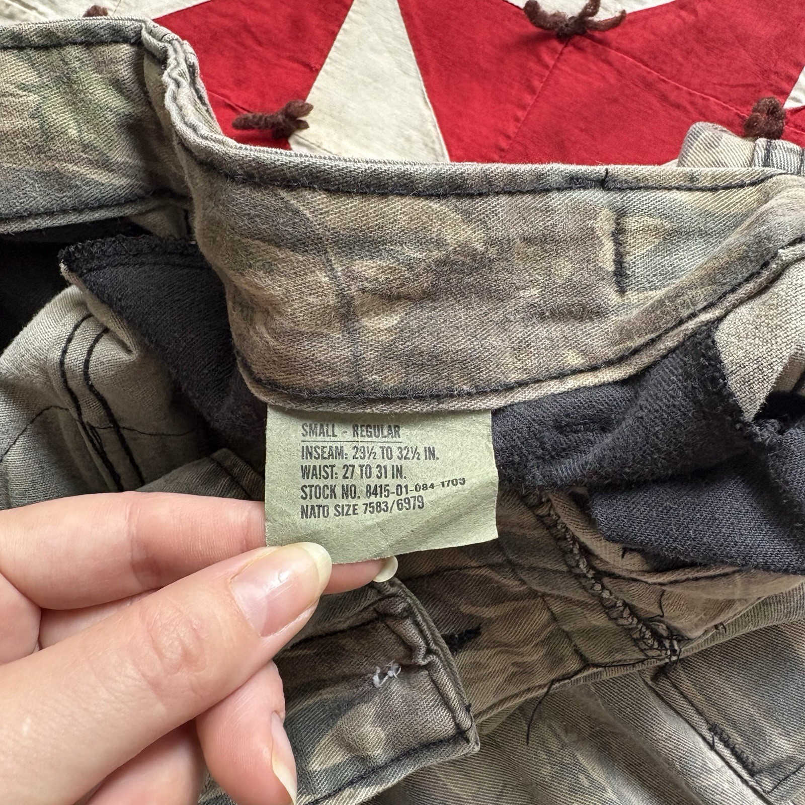 Vintage Camo Hunting Cargo Pants Mens Small Regular As Is