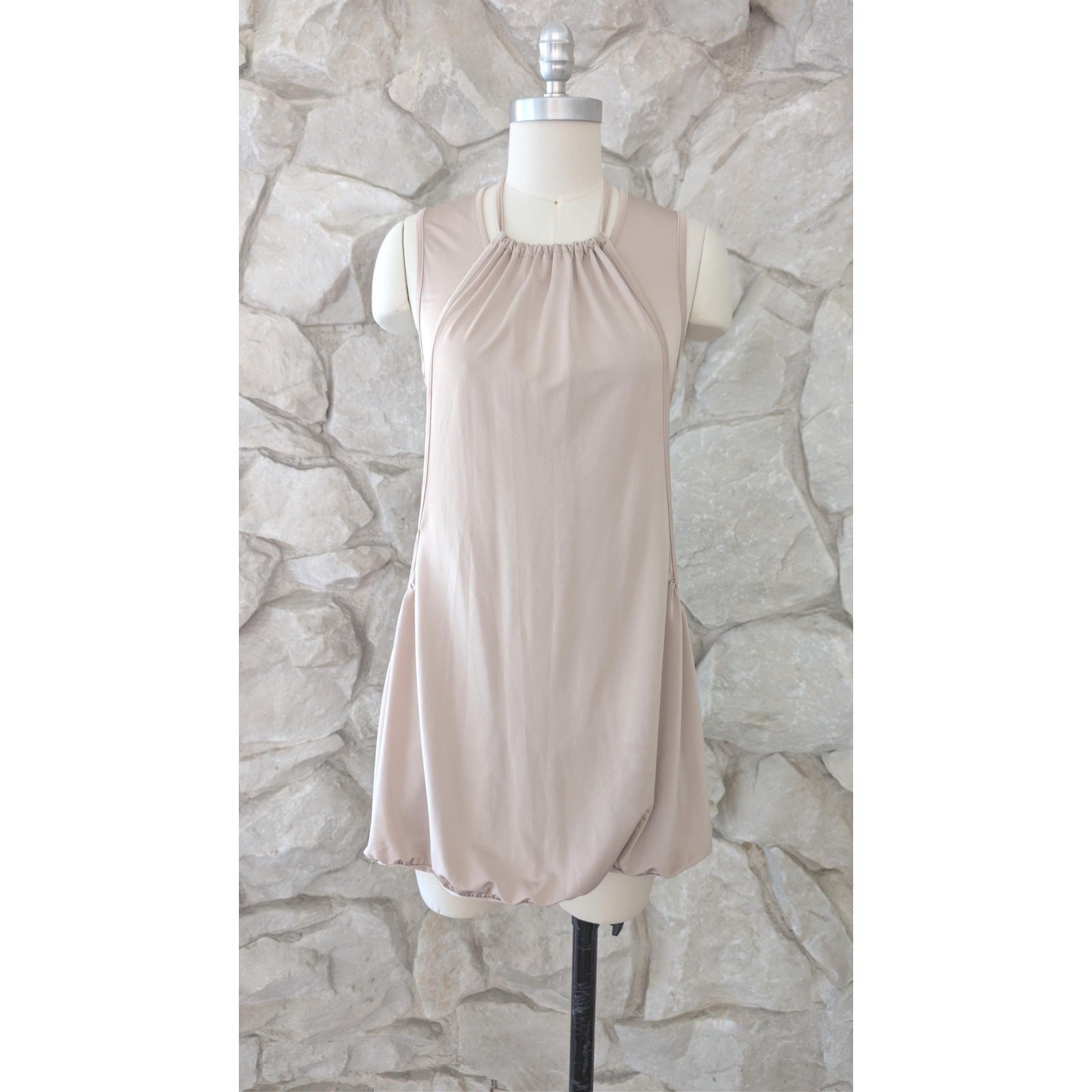 Early 2000s Silk Jersey Mini Apron Dress XS