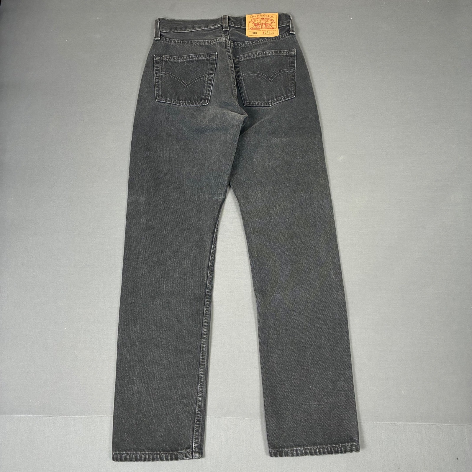 Vintage Levi’s 501 Black Wash Denim Jeans Women’s Size 25×29 Made In USA