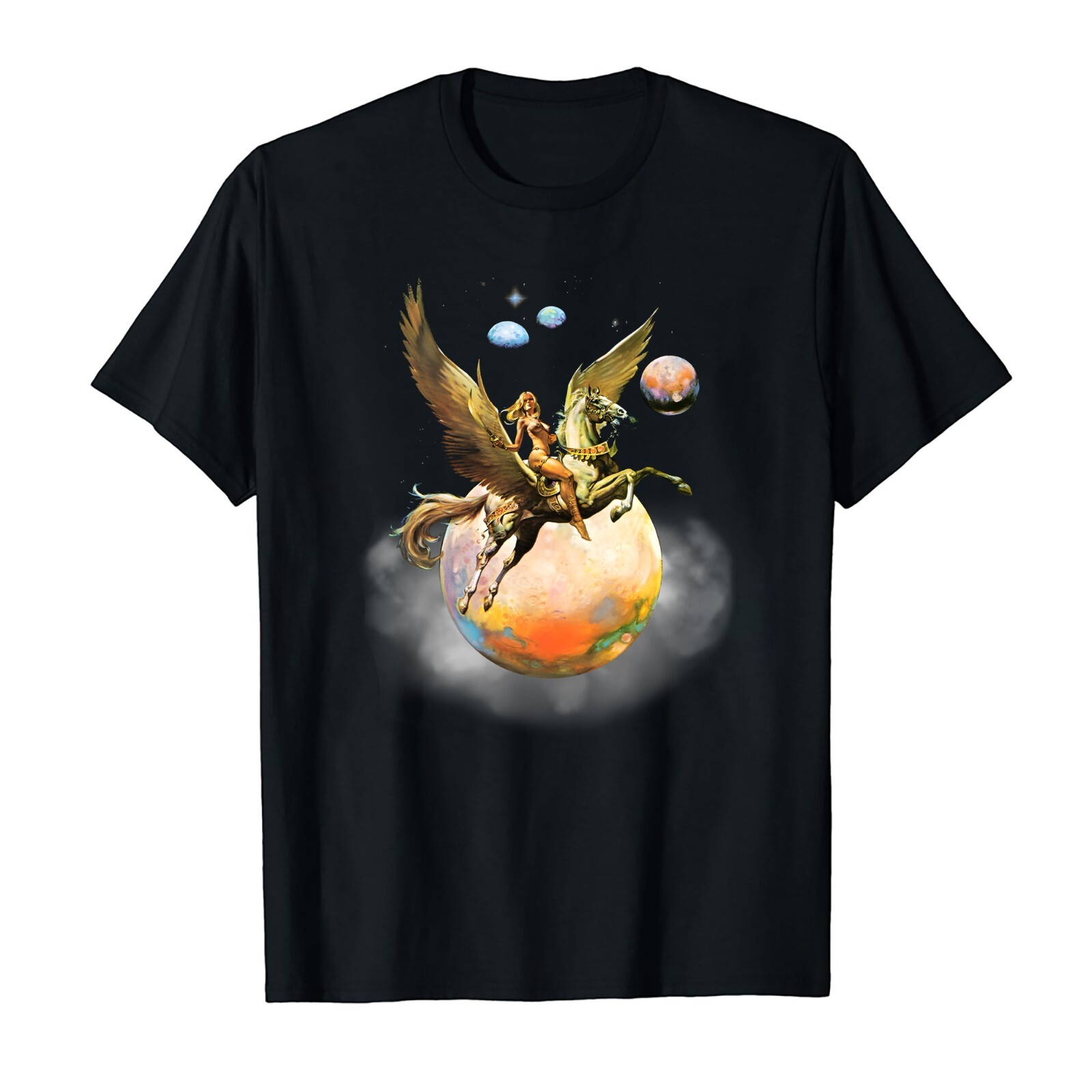 BORIS VALLEJO PEGASUS Unisex Black Shirt QT5891