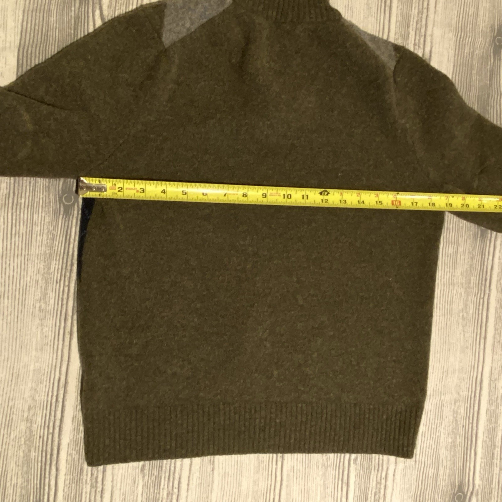 VTG 2007 J.CREW Lambswool Argyle 1/4-Zip Sweater M Holiday Preppy Grandpacore
