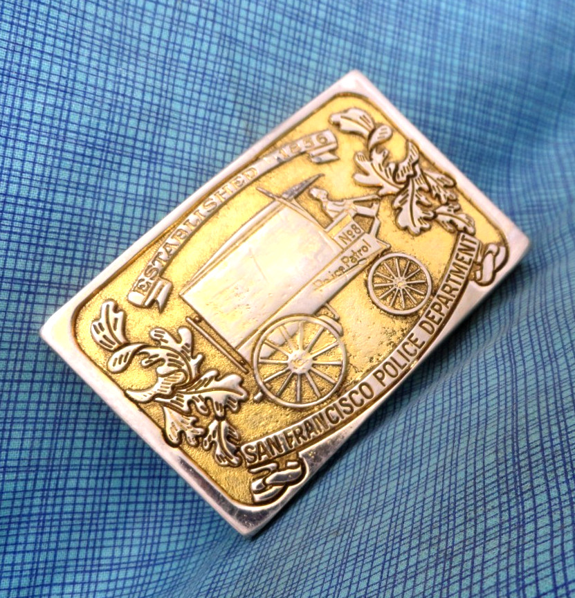 Rare San Francisco Police Department Dress Belt Buckle Patrol Wagon No 8 .BLT188
