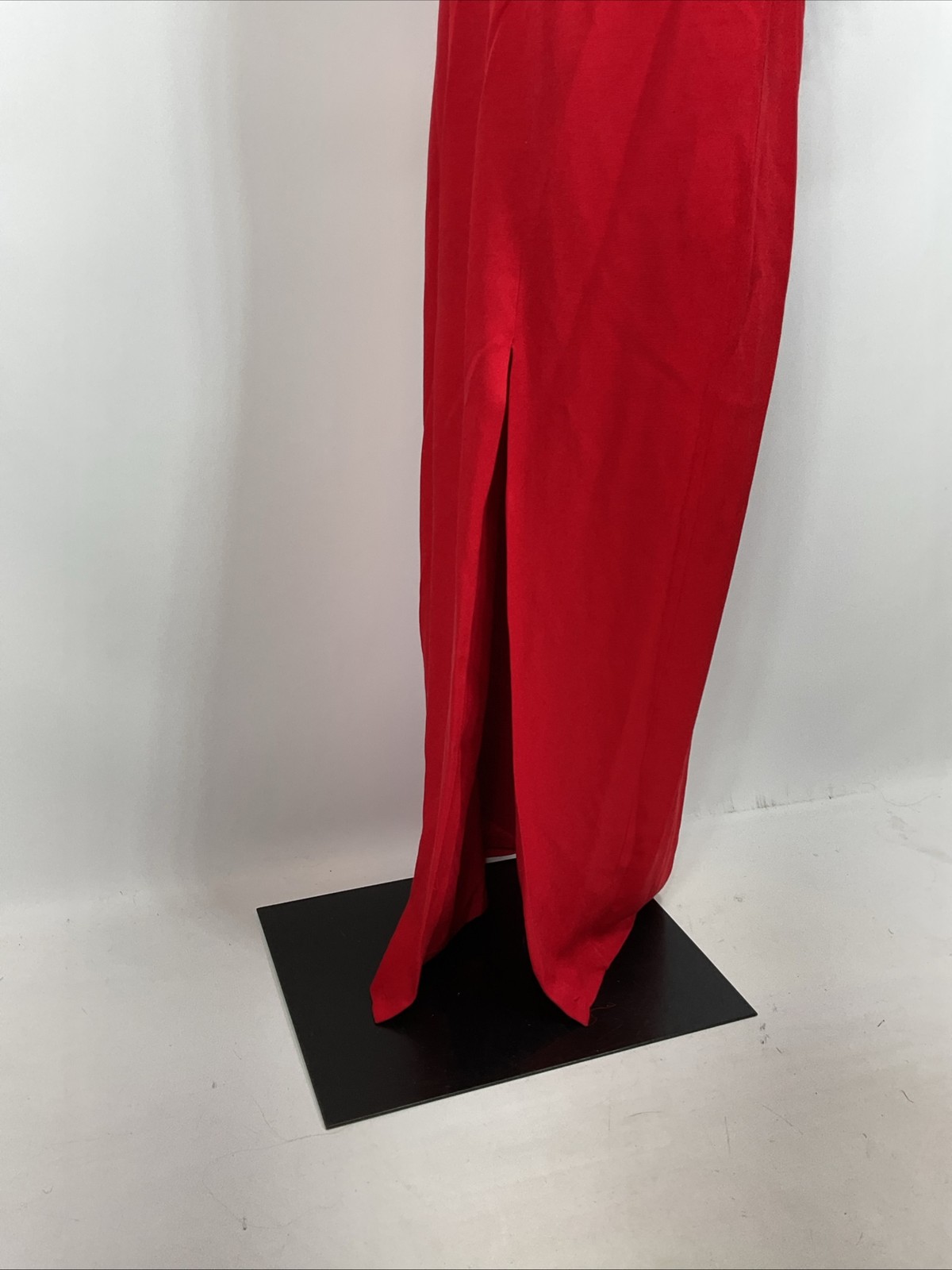 Vintage 80s Red Halter Tuxedo Evening Gown 2pc Set Mother Party Prom Evening 14