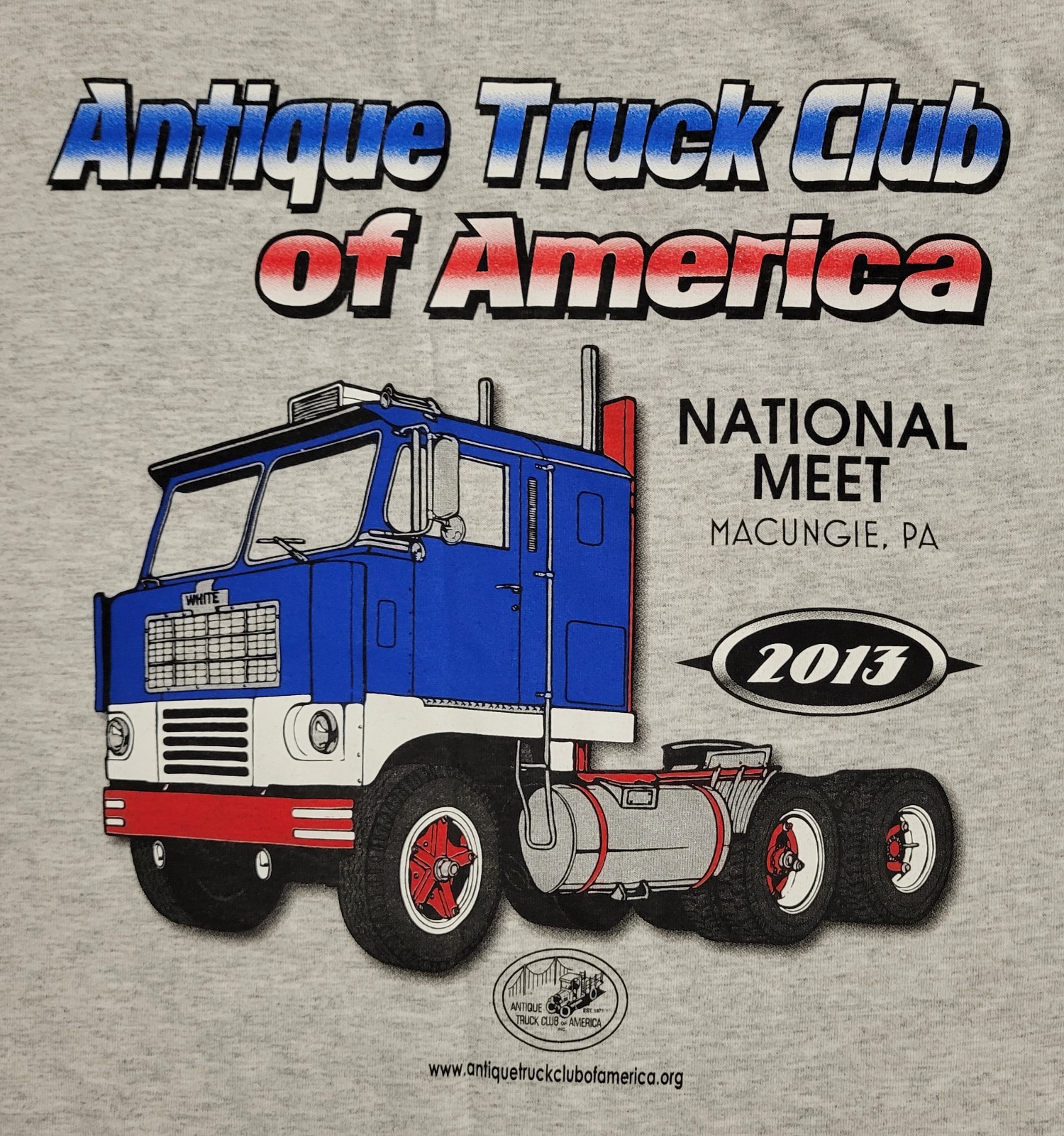 Antique Truck Club of America 2000s Graphic T-Shirt Large Gildan Tag Gray