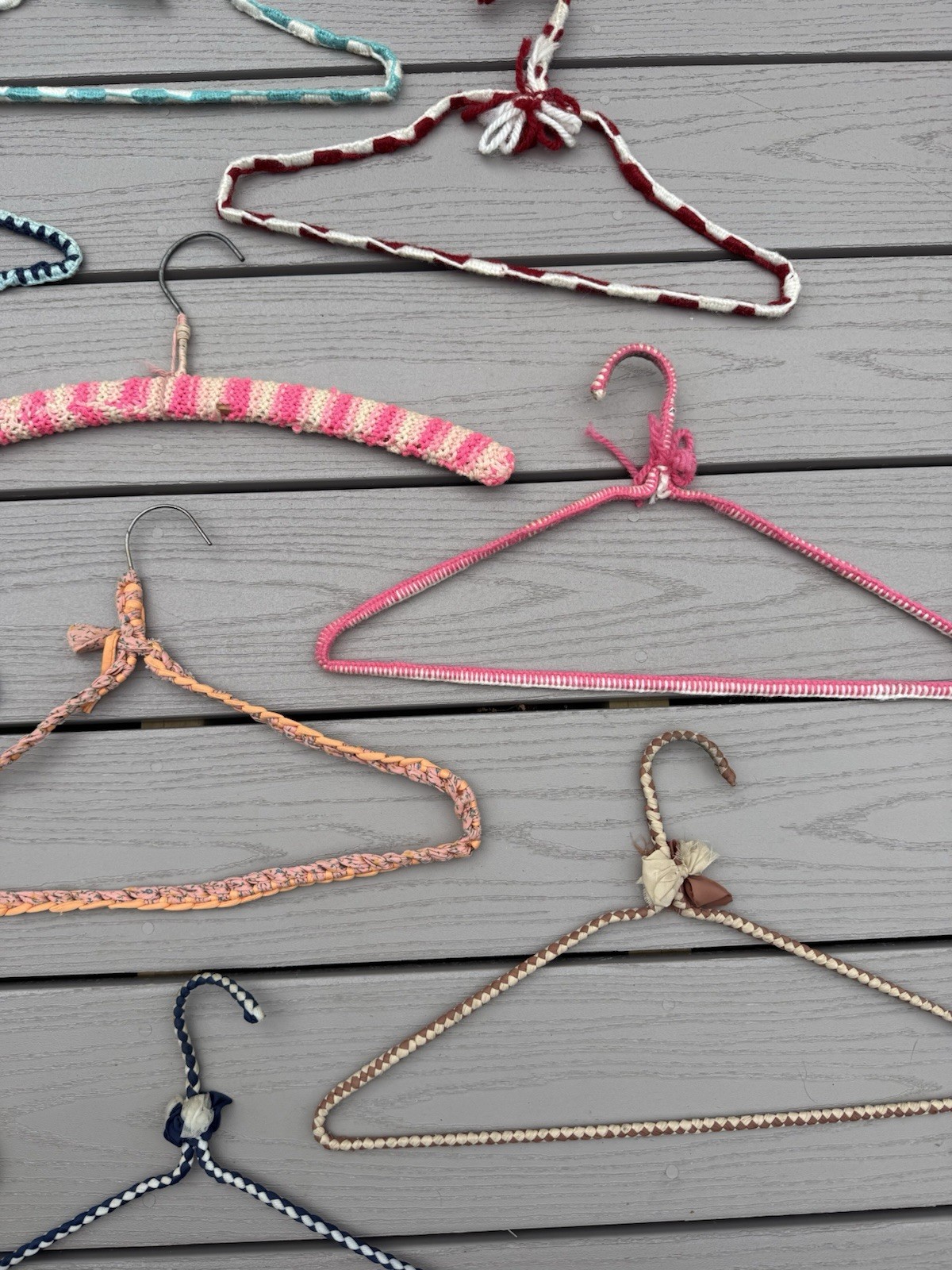 Lot Of 10 Vintage 1970s Knit Crochet Hangers