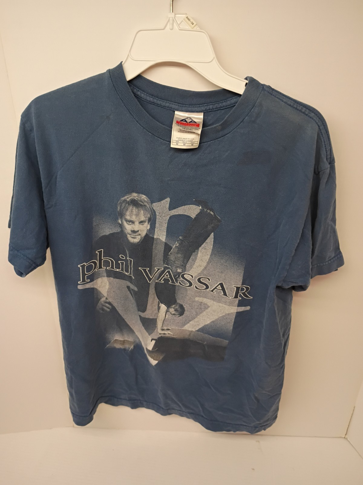 Alstyle Phil Vassar Tour 2003 Blue Double-Sided Graphic T-Shirt Men’s M
