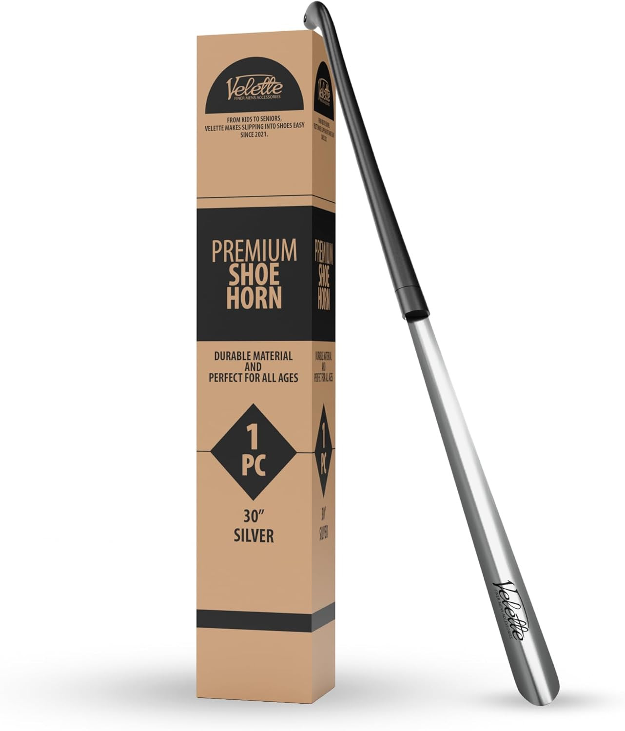 Metal Shoe Horn Long Handle for Seniors, Long Shoe Horn Metal – 30 Inch