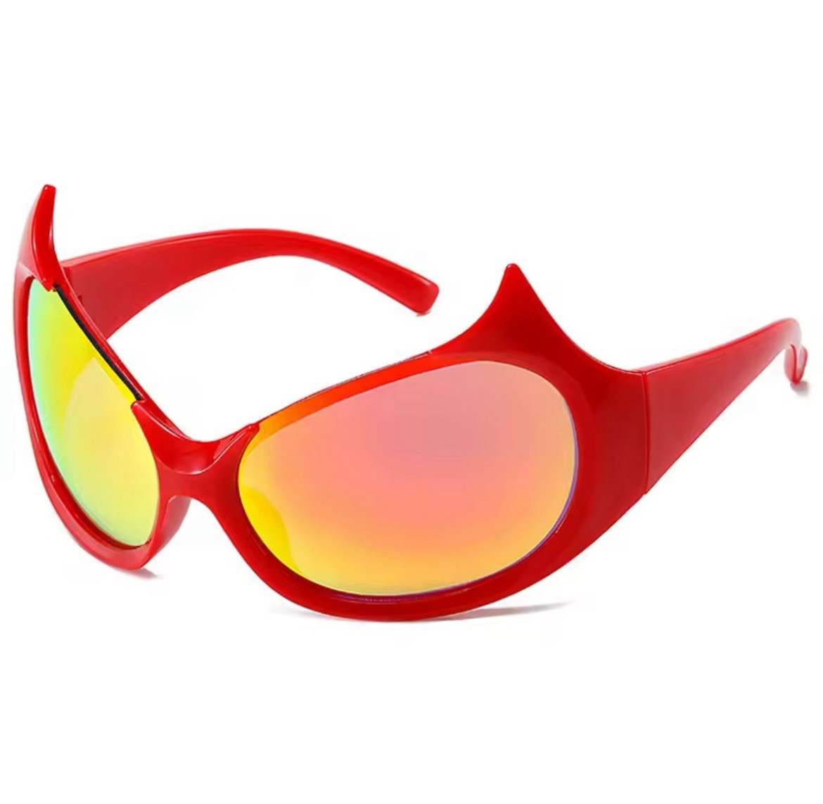 Cat Eye Sunglasses Women Men Vintage Brand Personality Design Horn Deamon