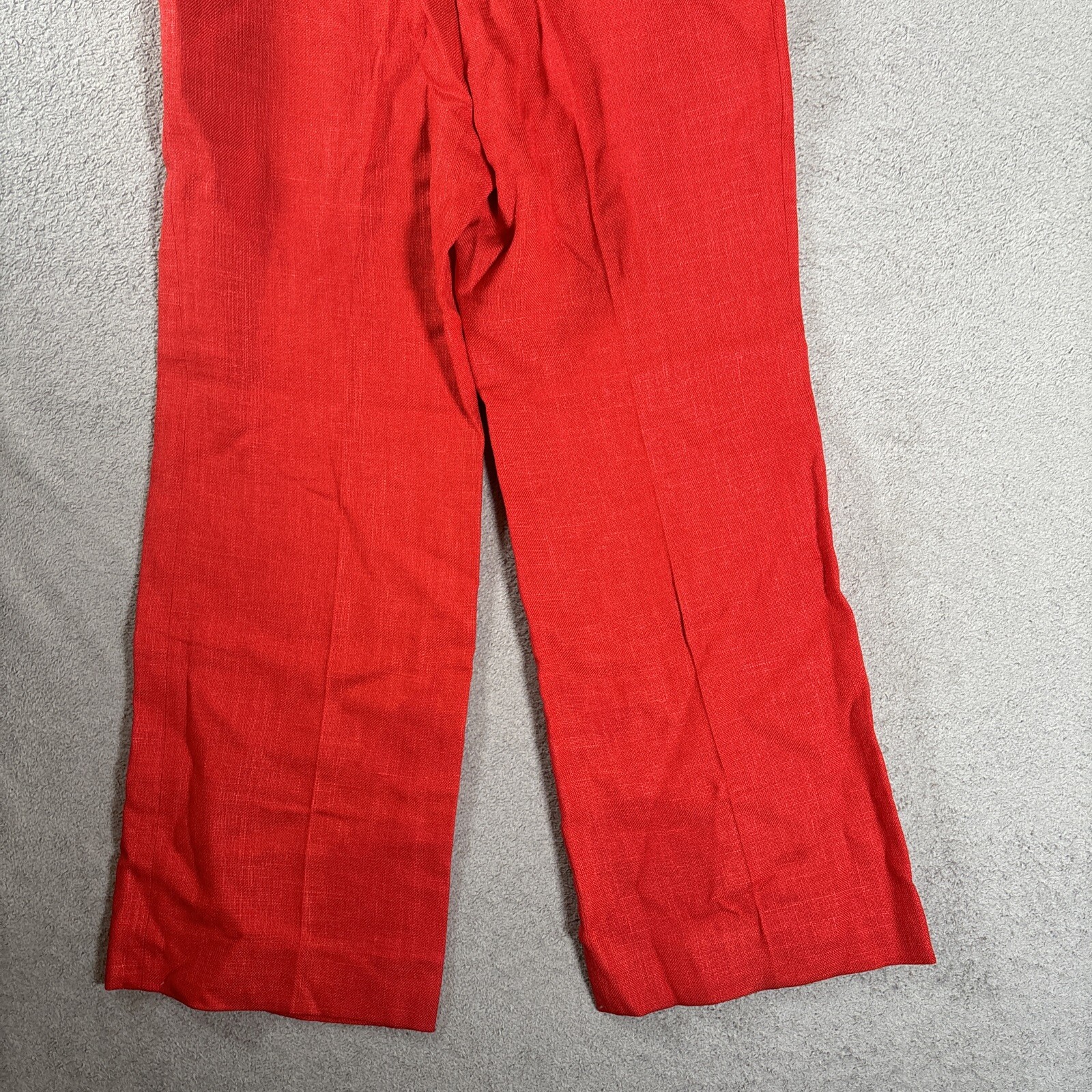 Vintage Lasserre Couture Sport Pants 70’s Red Viscose Wide Leg 28″ Waist