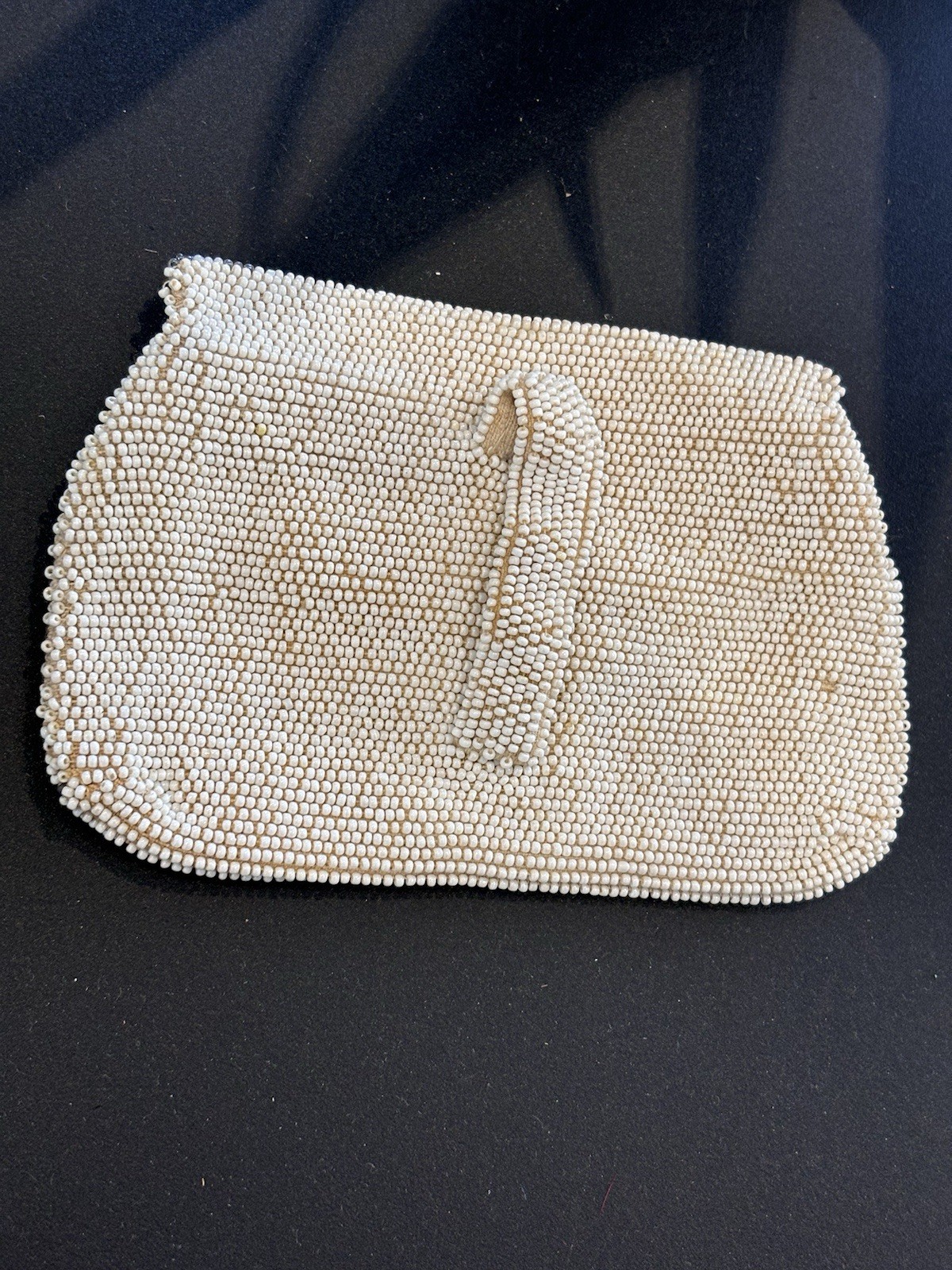 vintage Art Deco beaded clutch bag from Czechoslovakia