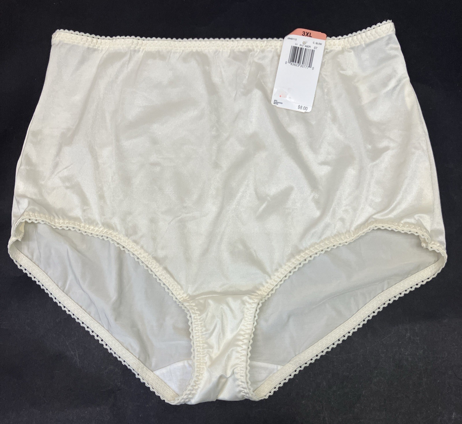 Vintage Vanity Fair Panty Nylon Blend Glow New 3XL Ivory Brief Gusset