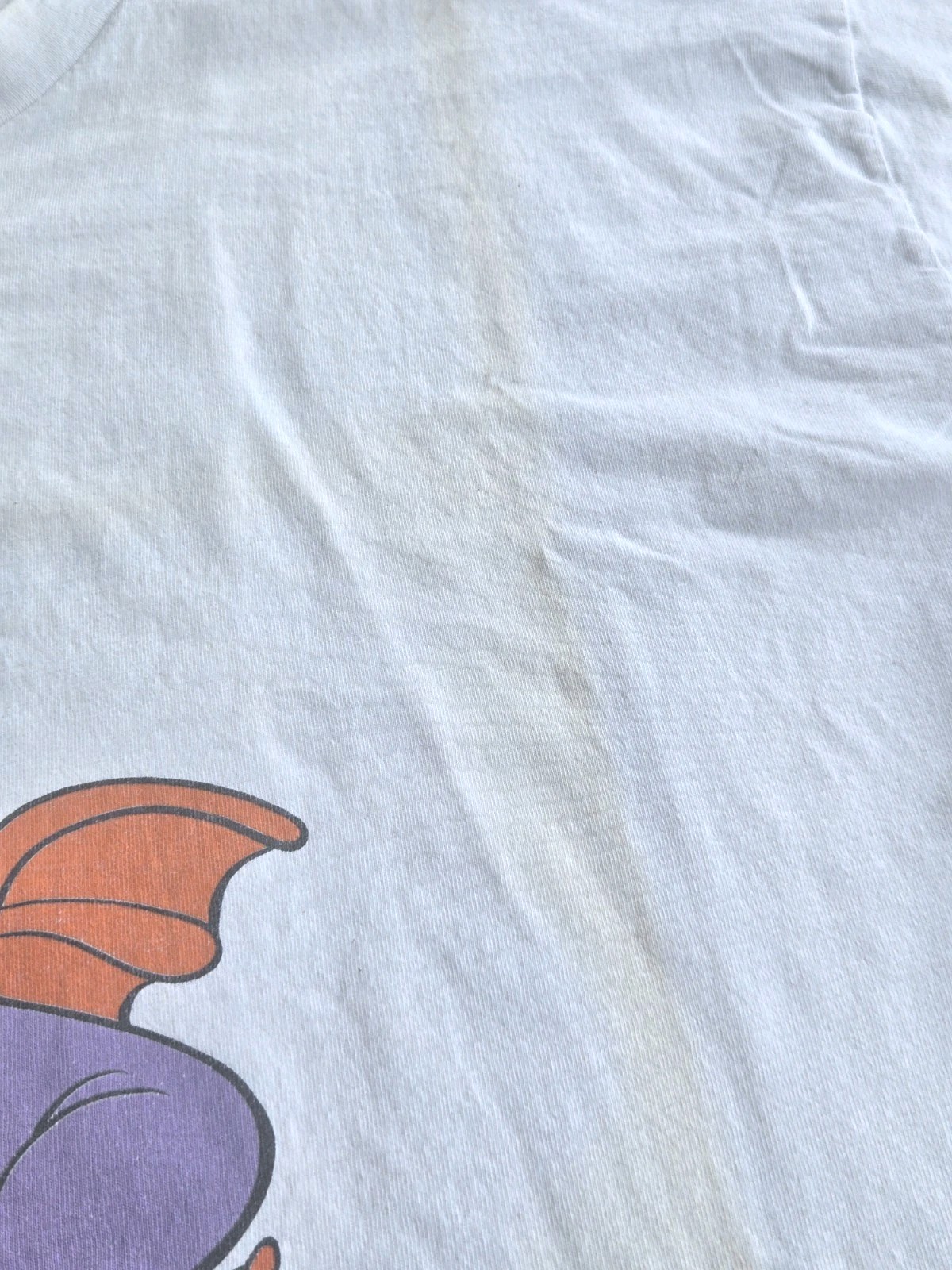 Vintage Disney Figment Dragon Epcot 2 Sided Promo Cartoon T-Shirt 90s USA READ