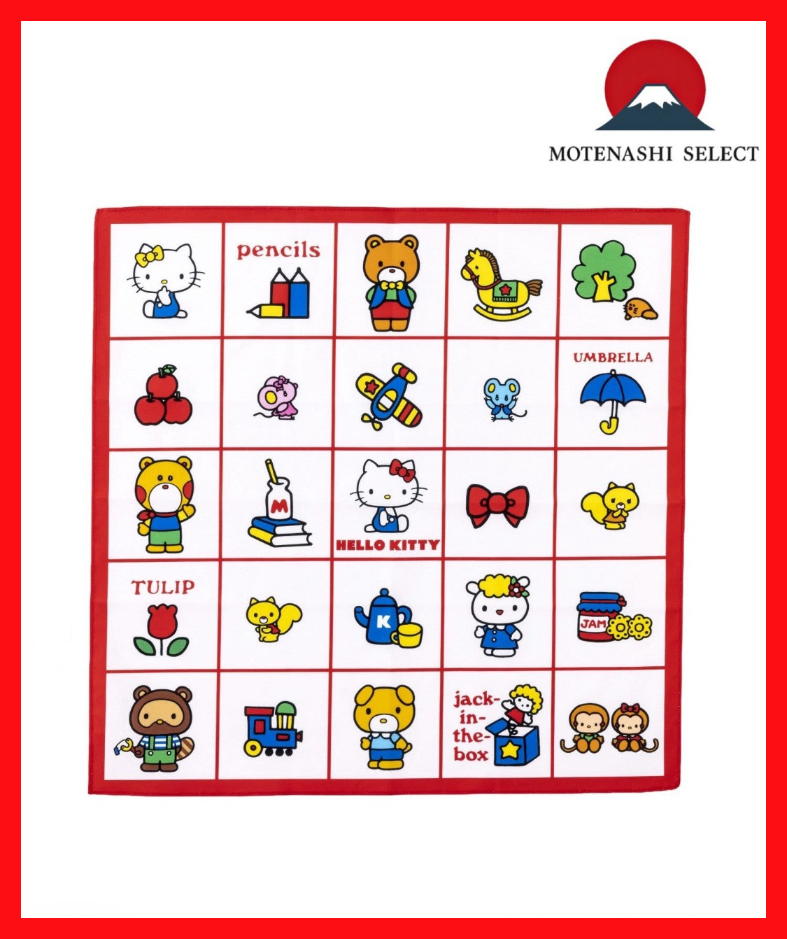 Hello Kitty Cotton Handkerchief 45 × 45 cm Soft Hand Towel Sanrio