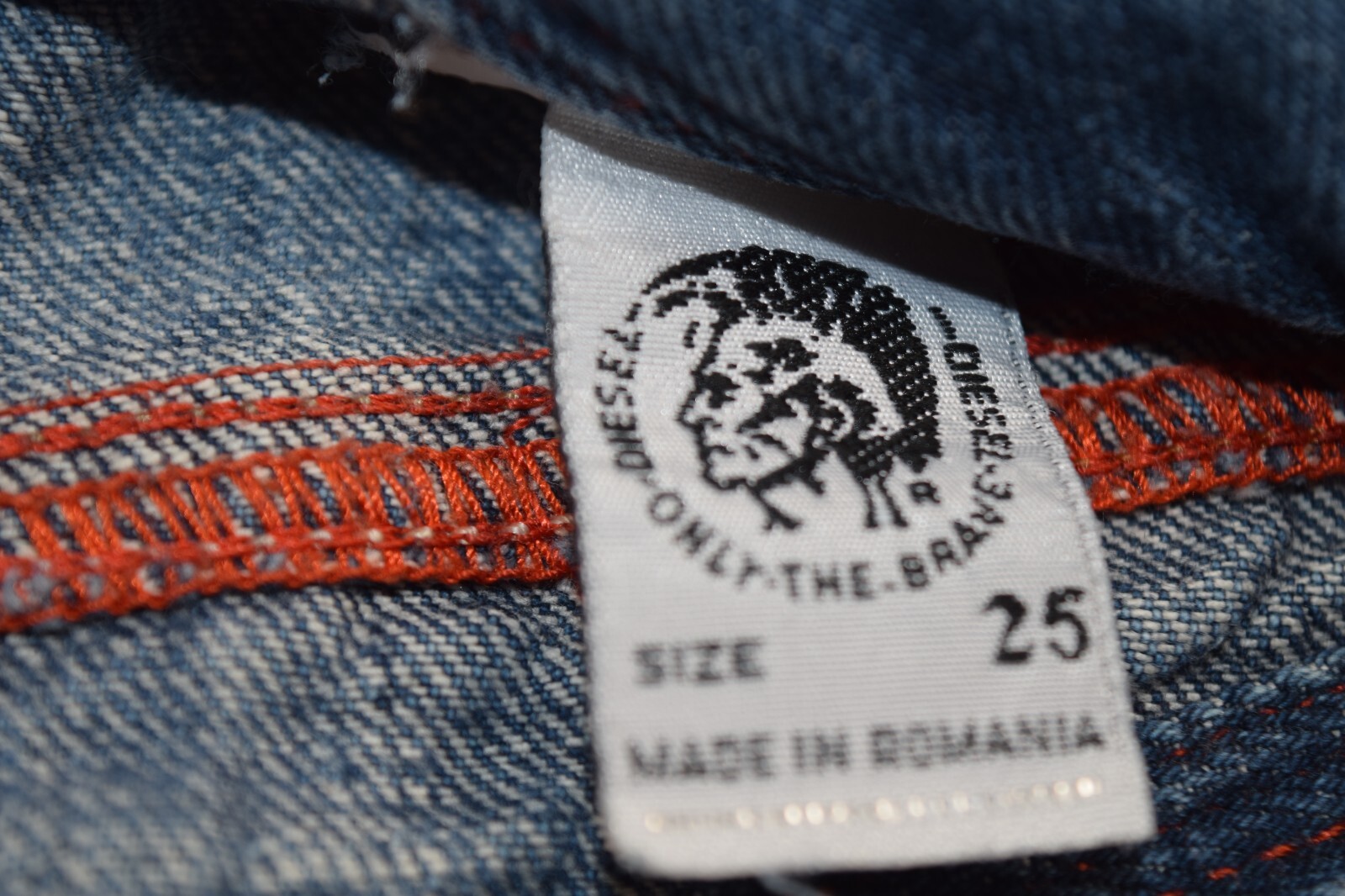 Vintage Diesel Jeans Size 25 90s Blue Low Rise Button Fly Flared Made Romania