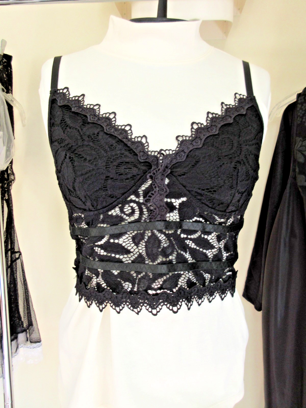 12 Pc *ALL BLACK SEXY* Lingerie & Costume Lot Vtg – Modern ab5