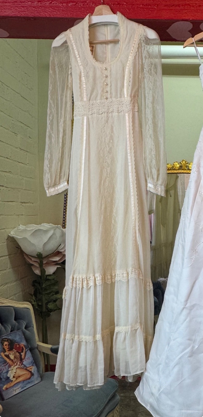 vintage 70s gunne sax dress