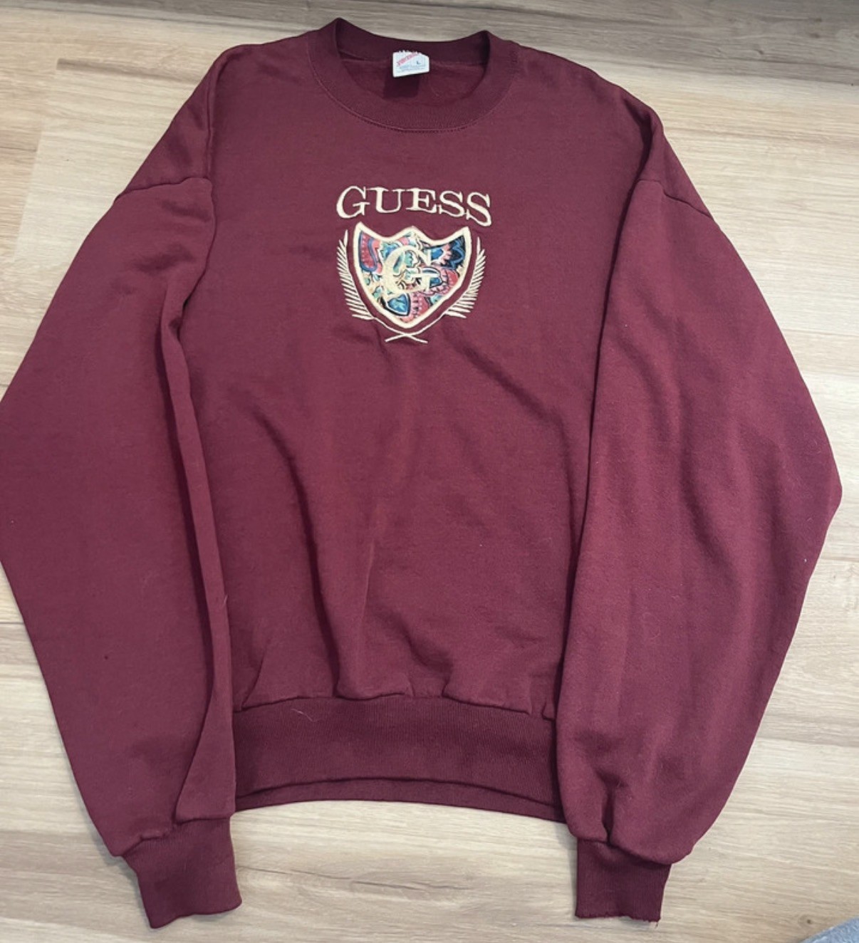 Vintage 80s 90s Grunge Surf Skate Rainbow GUESS JEANS Distressed Sweatshirt Tee