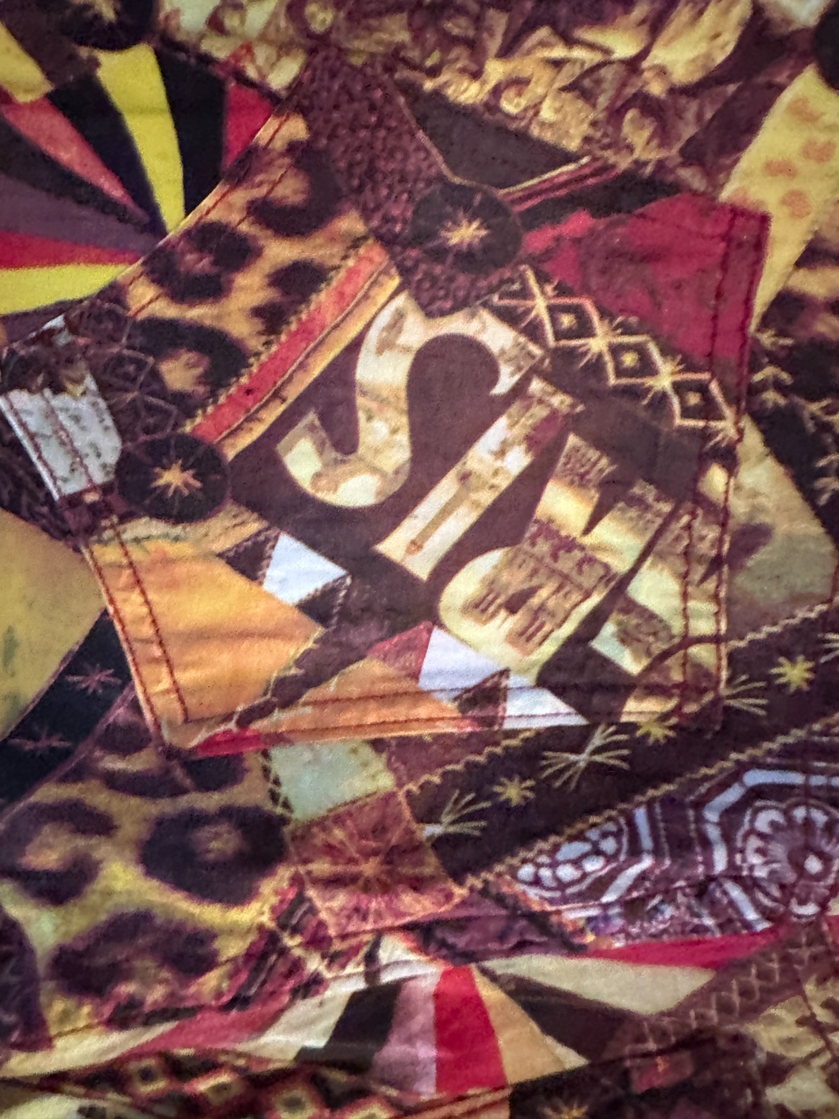 Vintage Christian Lacroix Bazaar Pants 90s Print France IT 38 Rare