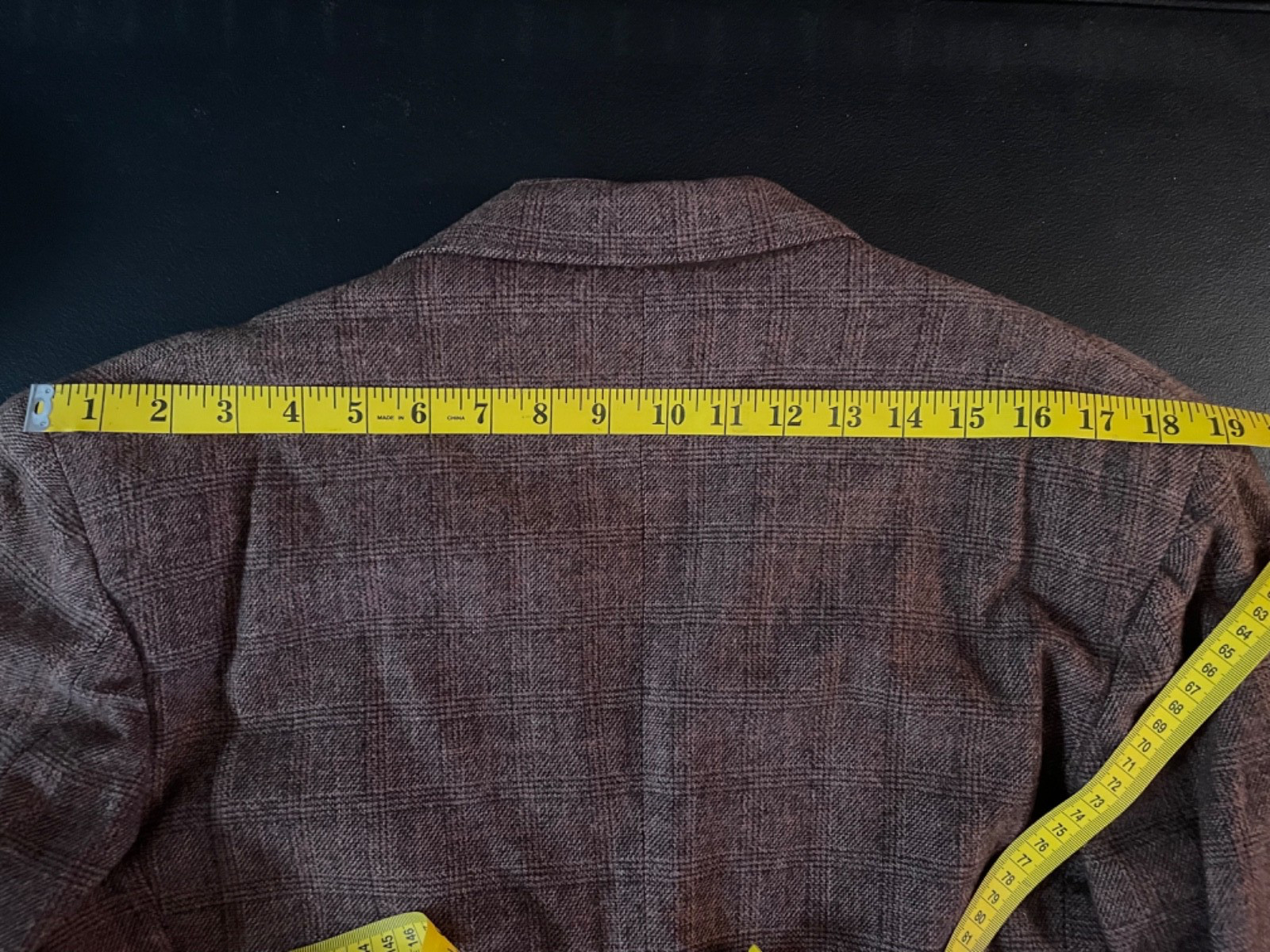 Vintage 1940s California Clothes Wool Glen Plaid Sport Coat Jacket 42R Brown Pat