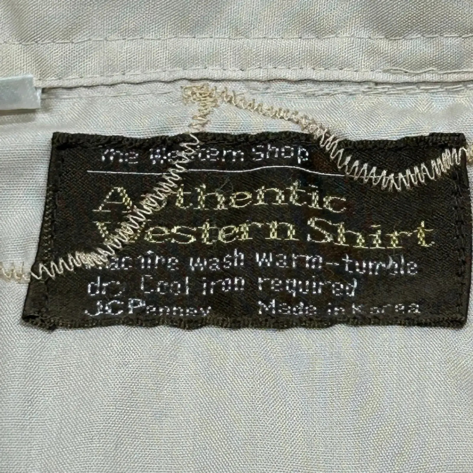 Authentic Western Shirt Buick 1908 Embroidered Vintage Large 65 Polyester 35