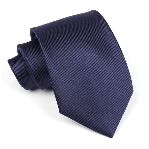 Solid Color Tie for Men Women 3.15″ L57×W3.15in Diagonal Stripes Navy Blue