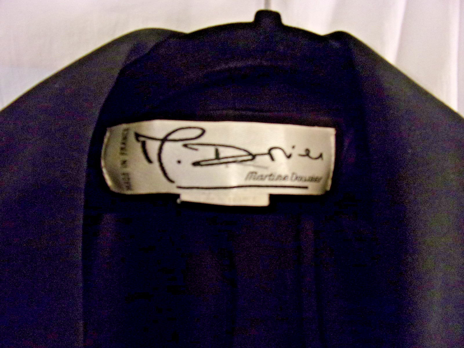 Vintage Martine Douvier Black Bolero / Military Style Jacket Medium Classic 80S