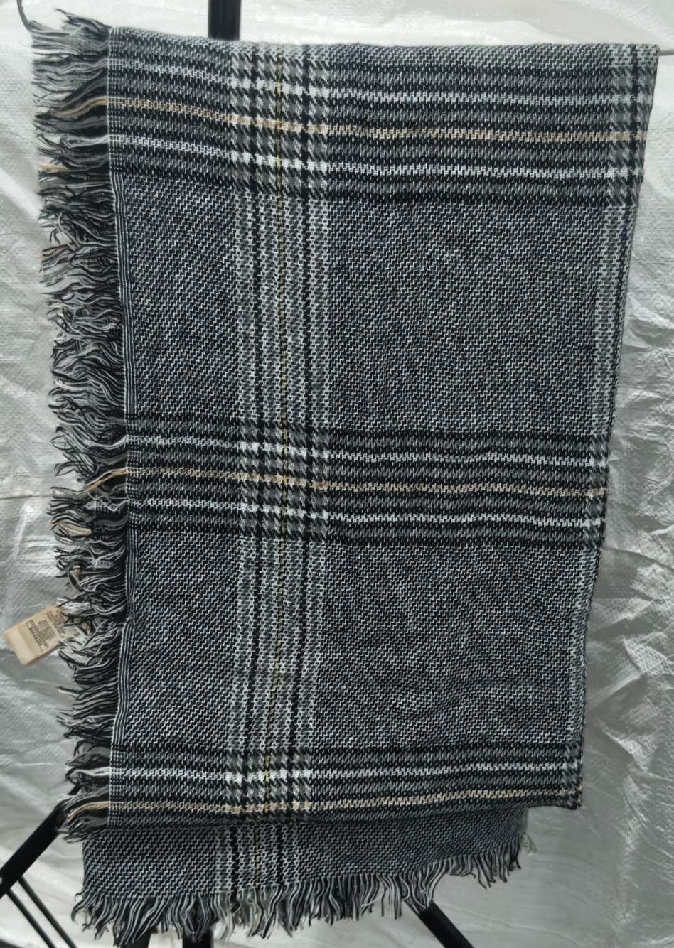 Burberry London Scarf Classic Check Shawl Wrap Vintage Plaid Made In Scotland
