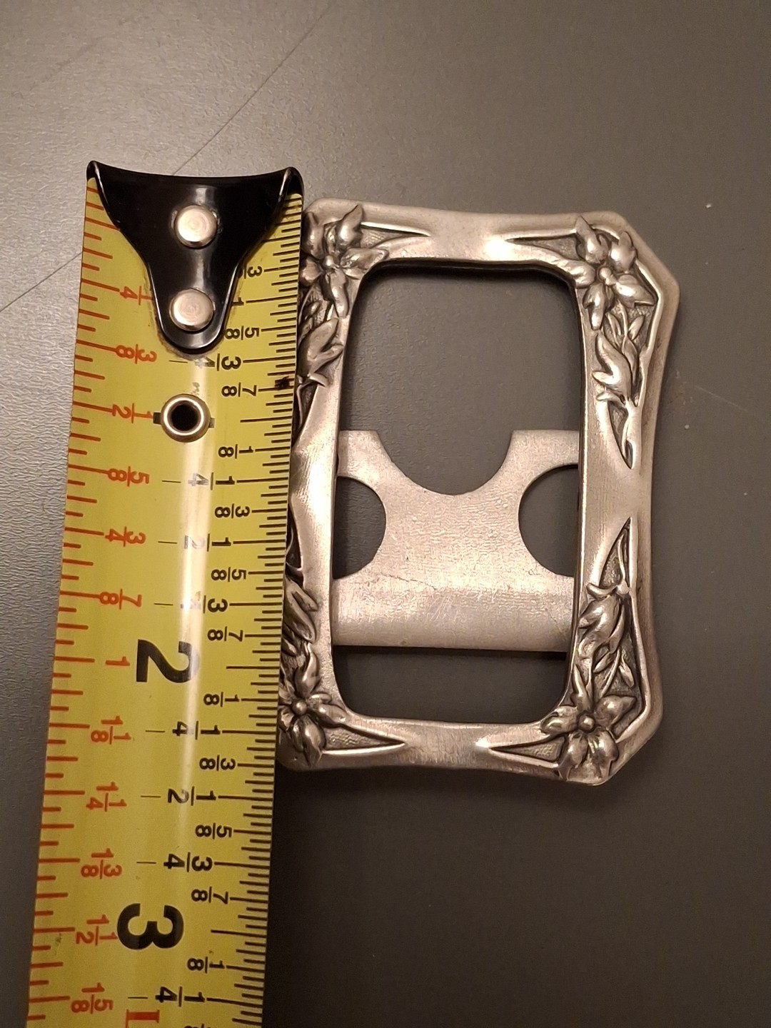 Elias Fine Pewter Art Nouveau Design 180L Belt Scarf Buckle Vintage HTF