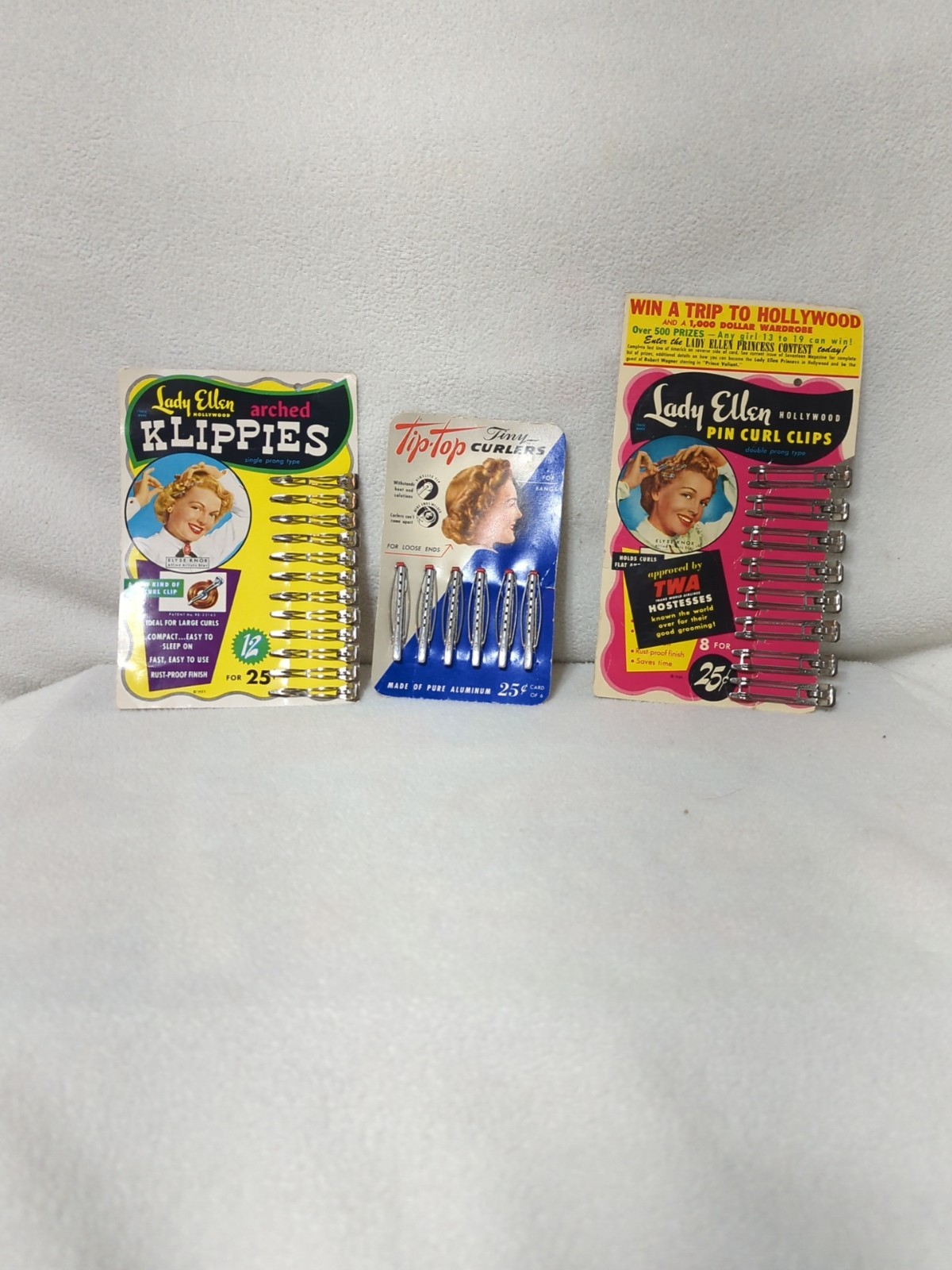 Vintage Lady Ellen Hollywood Arched Klippies Tip Top Curlers Pin Curl Clips…