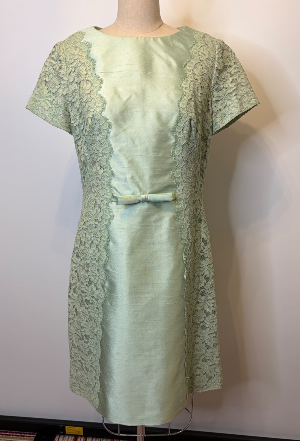 Hudson’s Parues Feinstein Vintage 1950’s 60’s Sea Foam Green Cocktail Dress