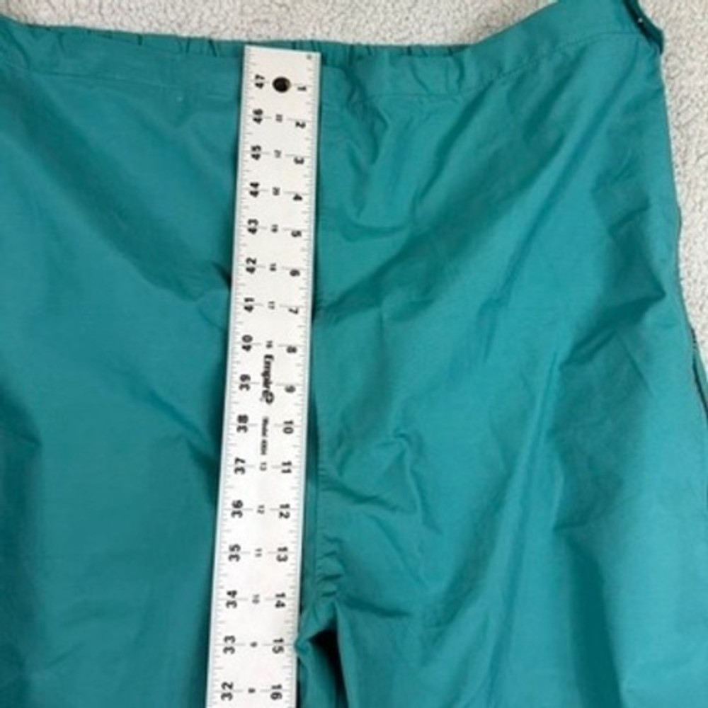 Vintage REI XL Tall Teal Green Zip Off Rain Pants Lightweight Waterproof USA