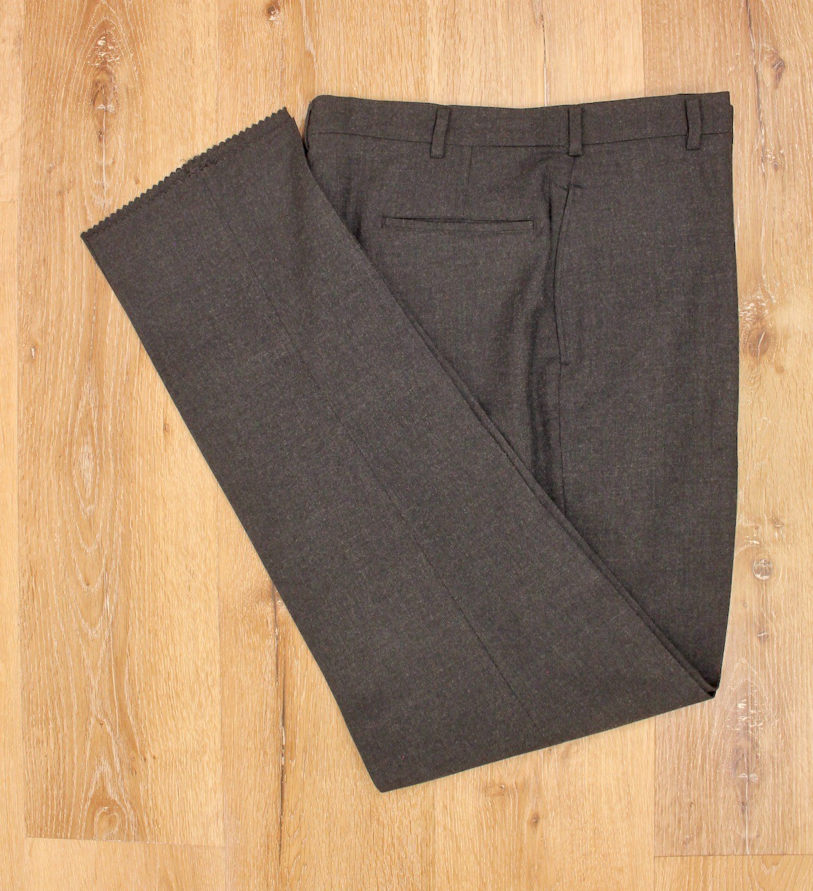 Men’s VTG 1960s 1950s NOS Dark Grey Tapered Drop Loop Pants 32×34 50s Trousers