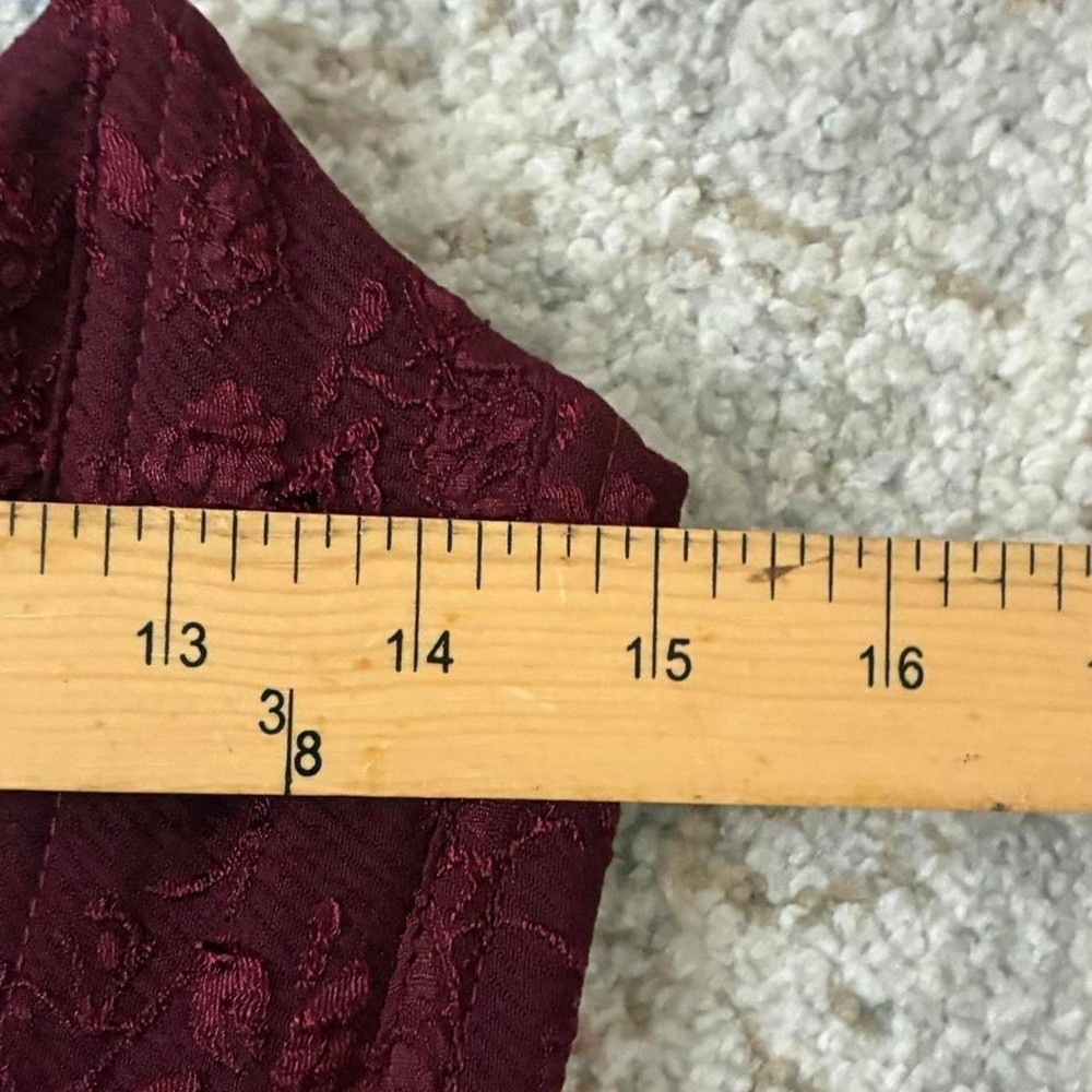 Dark Romantic Burgundy Floral Corset-Size S