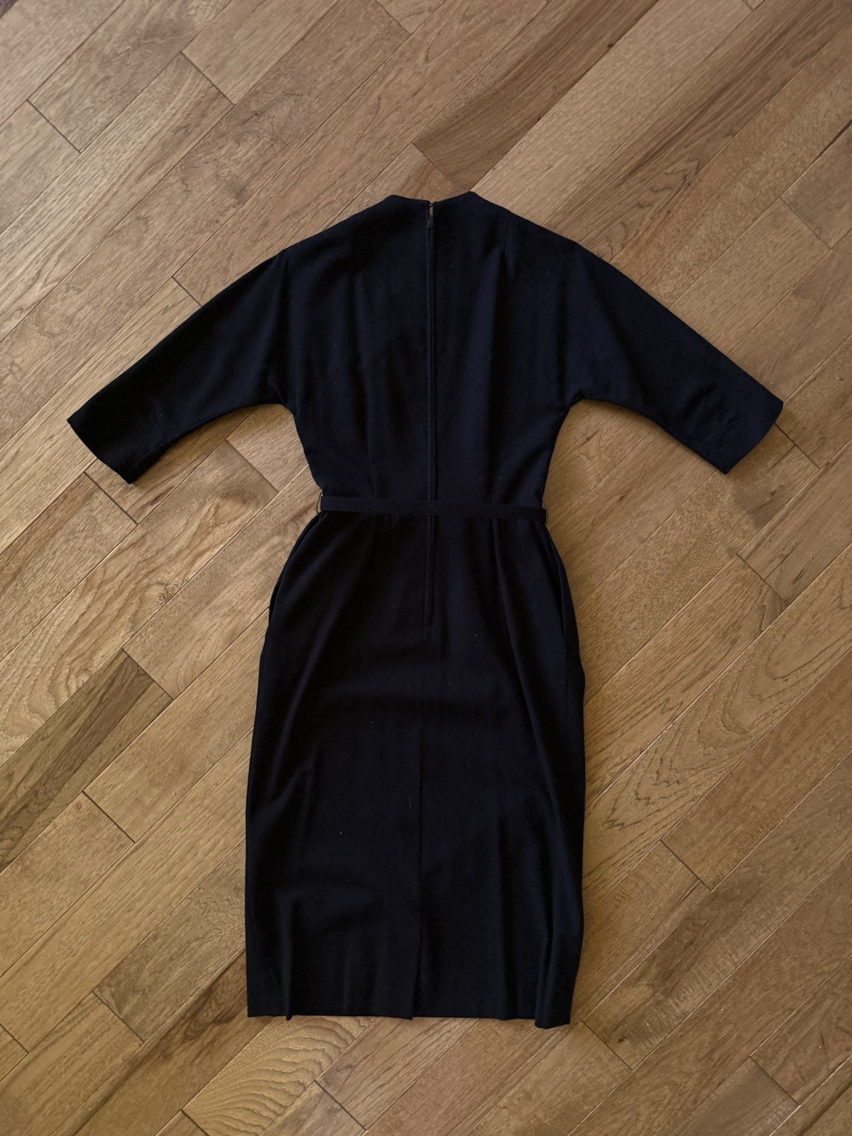 Vintage 1950s Audrey Hepburn Style Black Pencil Dress Wiggle Dress Day to Night