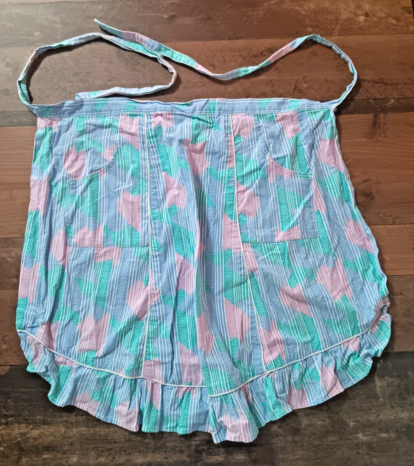 Old Apron Retro Original Tie Down Cotton Colourful Tie Up Apron Vintage
