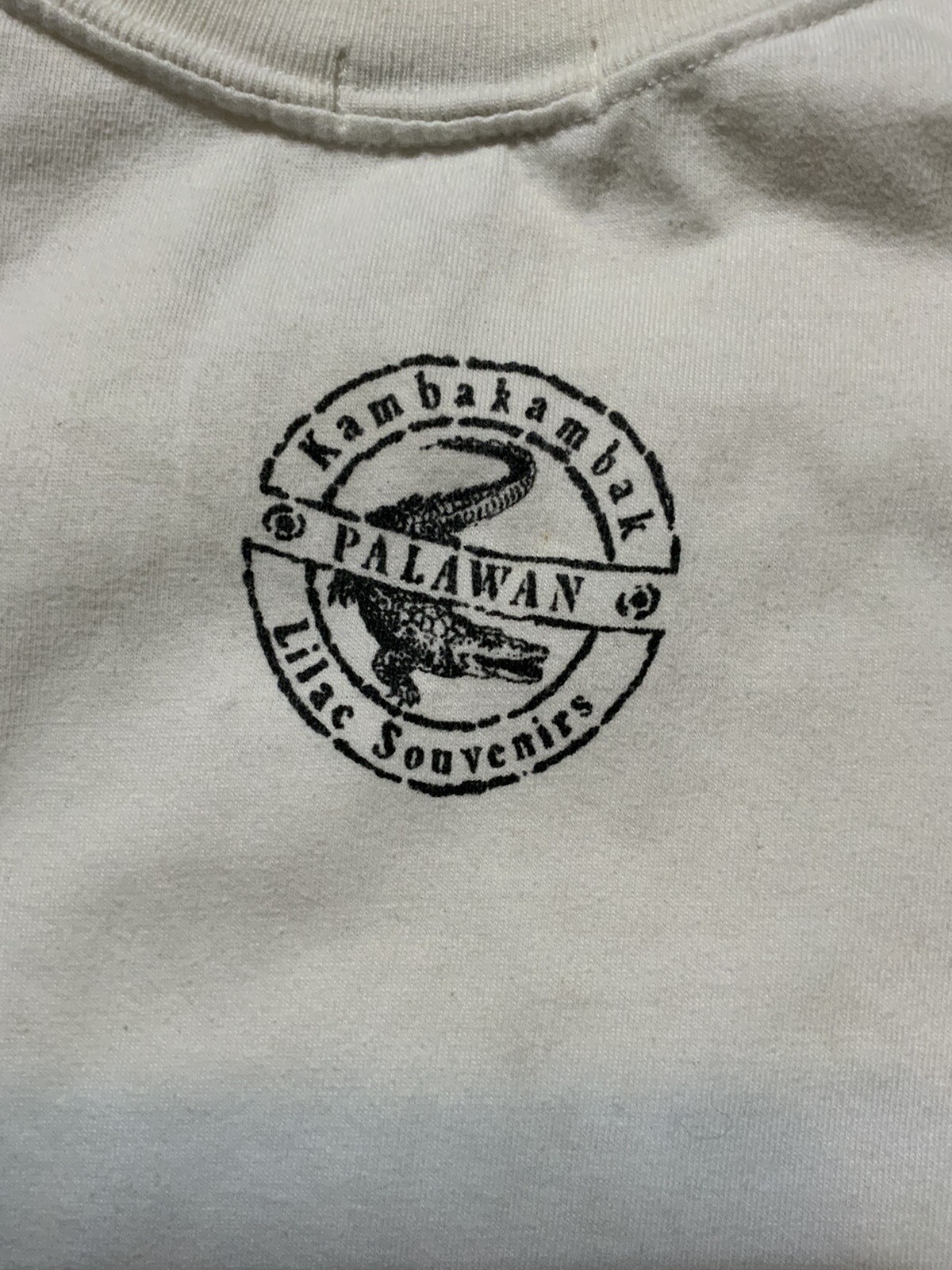 VTG Lilac Souvenirs Palawano Underground River Philippines Single Stitch T-Shirt