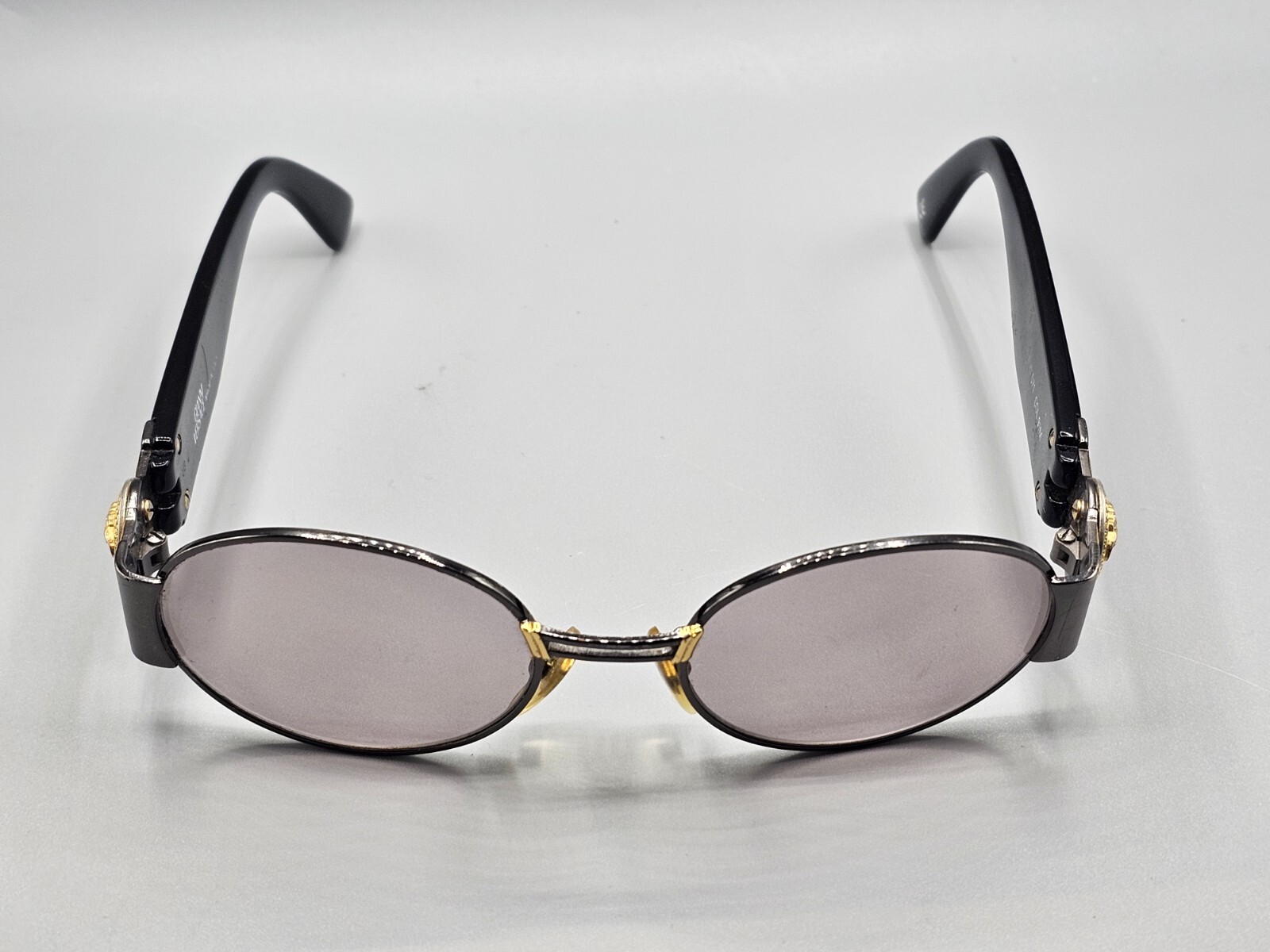 VTG 90s Gianni Versace Ladies Sunglasses Frames Only MOD.S71 50X18 Black & Gold