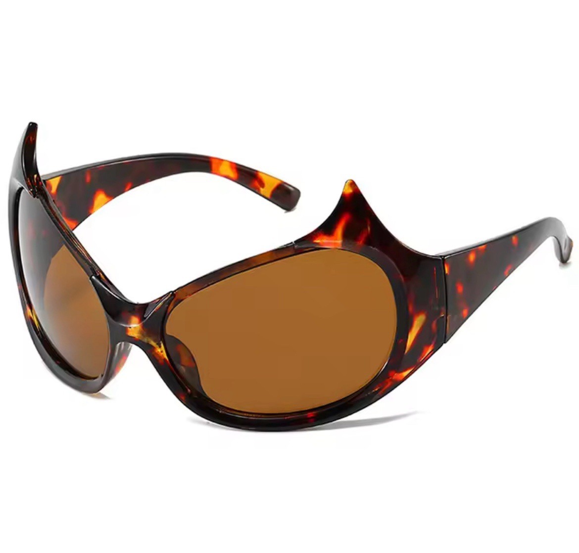 Cat Eye Sunglasses Women Men Vintage Brand Personality Design Horn Deamon