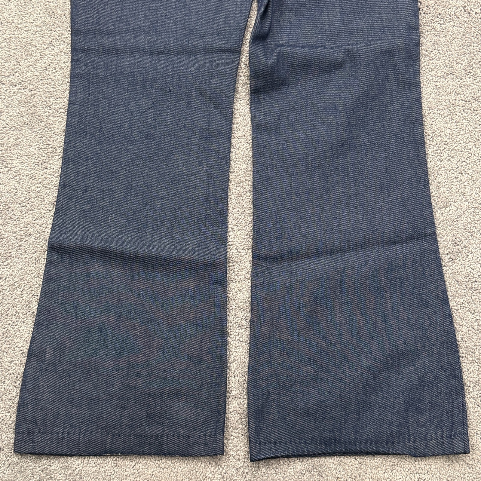 Vintage 70s Bell Bottom Flare Jeans Talon Zip Dark Wash Denim 32×30 USA