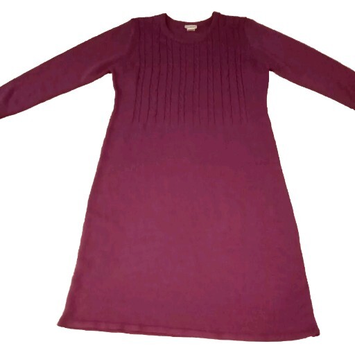 Vtg Winter Wear, Outdoor, Purple Sweater Dress Casual Business Size Lg