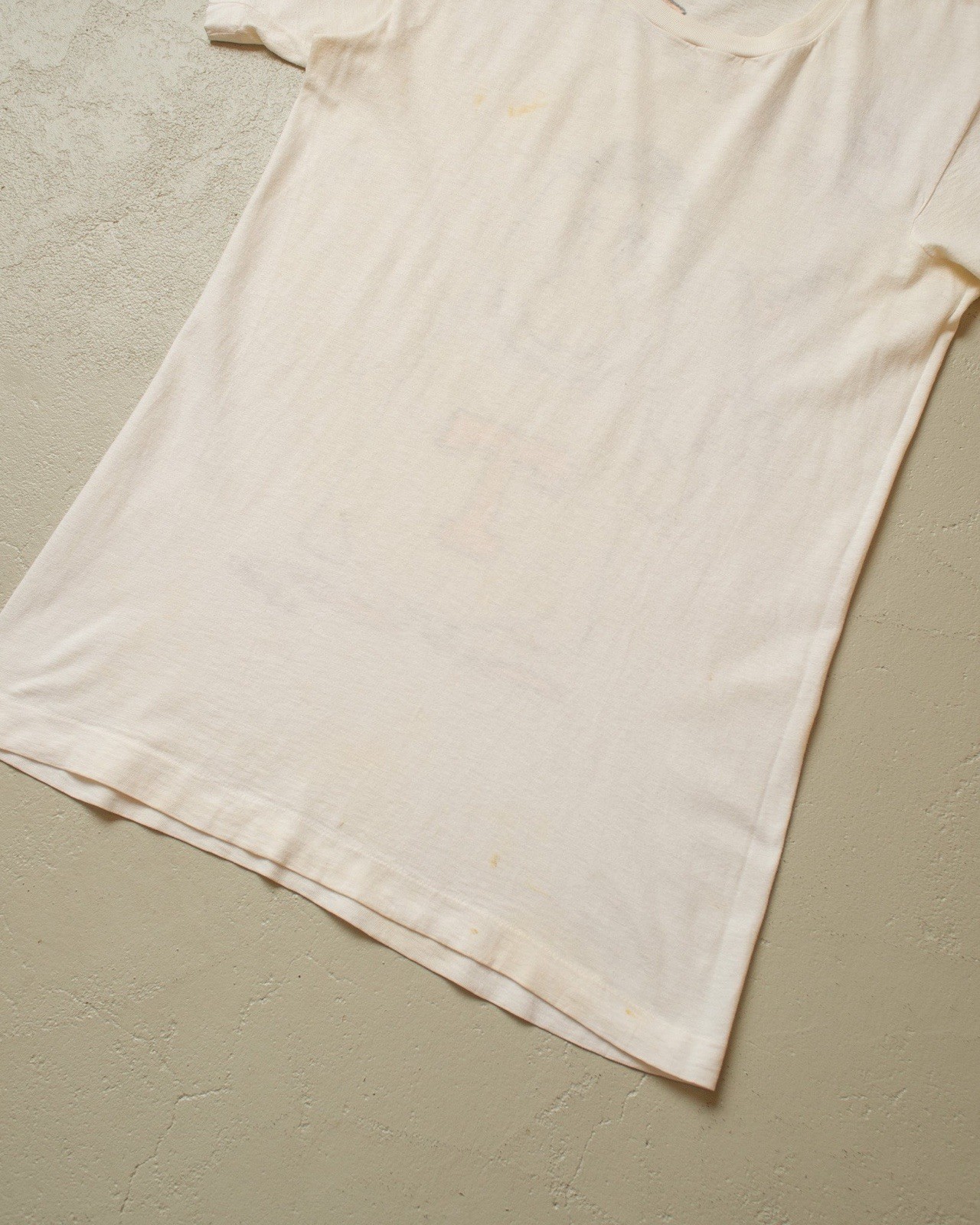 1950s/60s Handpainted Unworn Thayer Fraternity T Shirt White Vintage Americana M