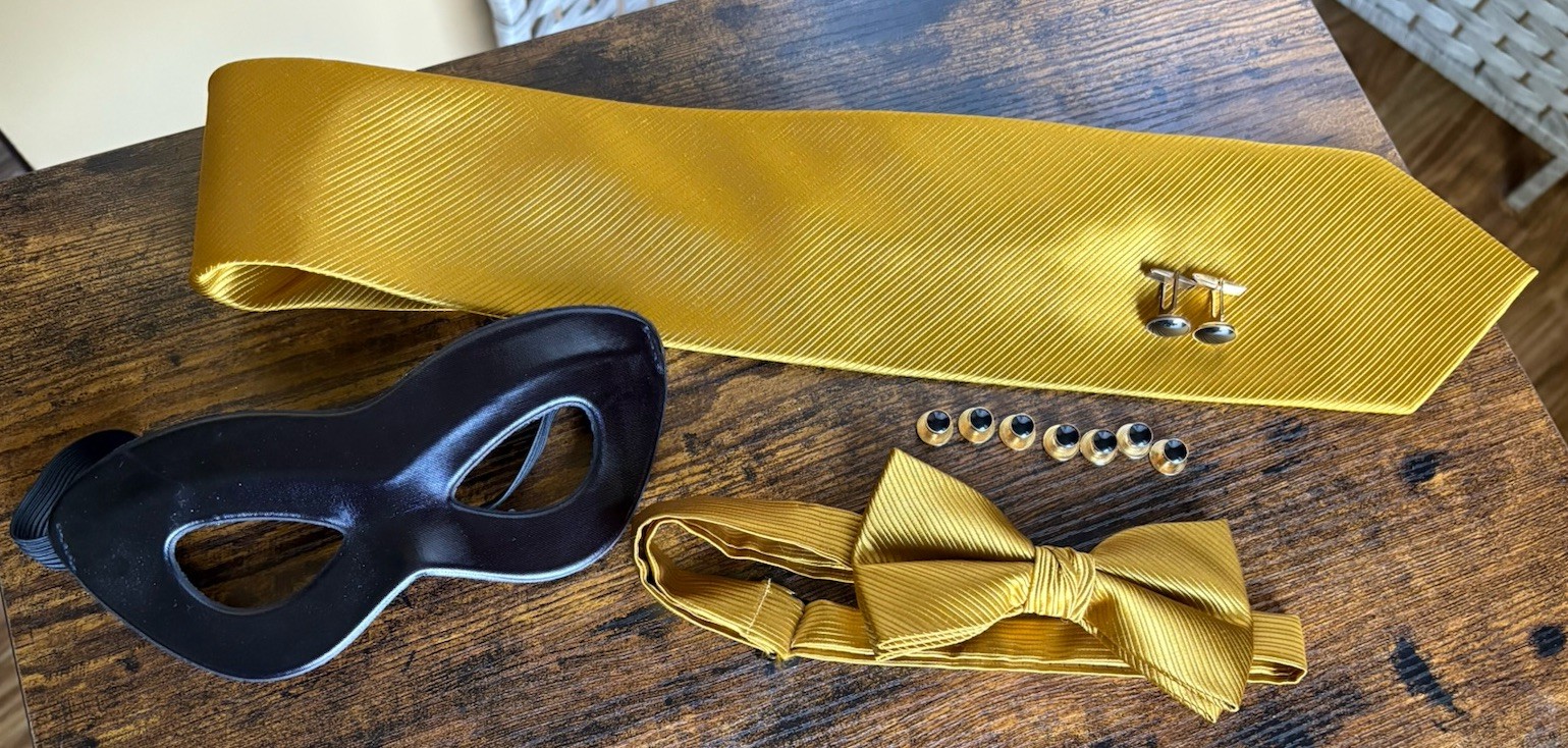 After Six Tuxedo Jacket Ties Shirt 70s Wedding Adult Prom Halloween 42R Vintage